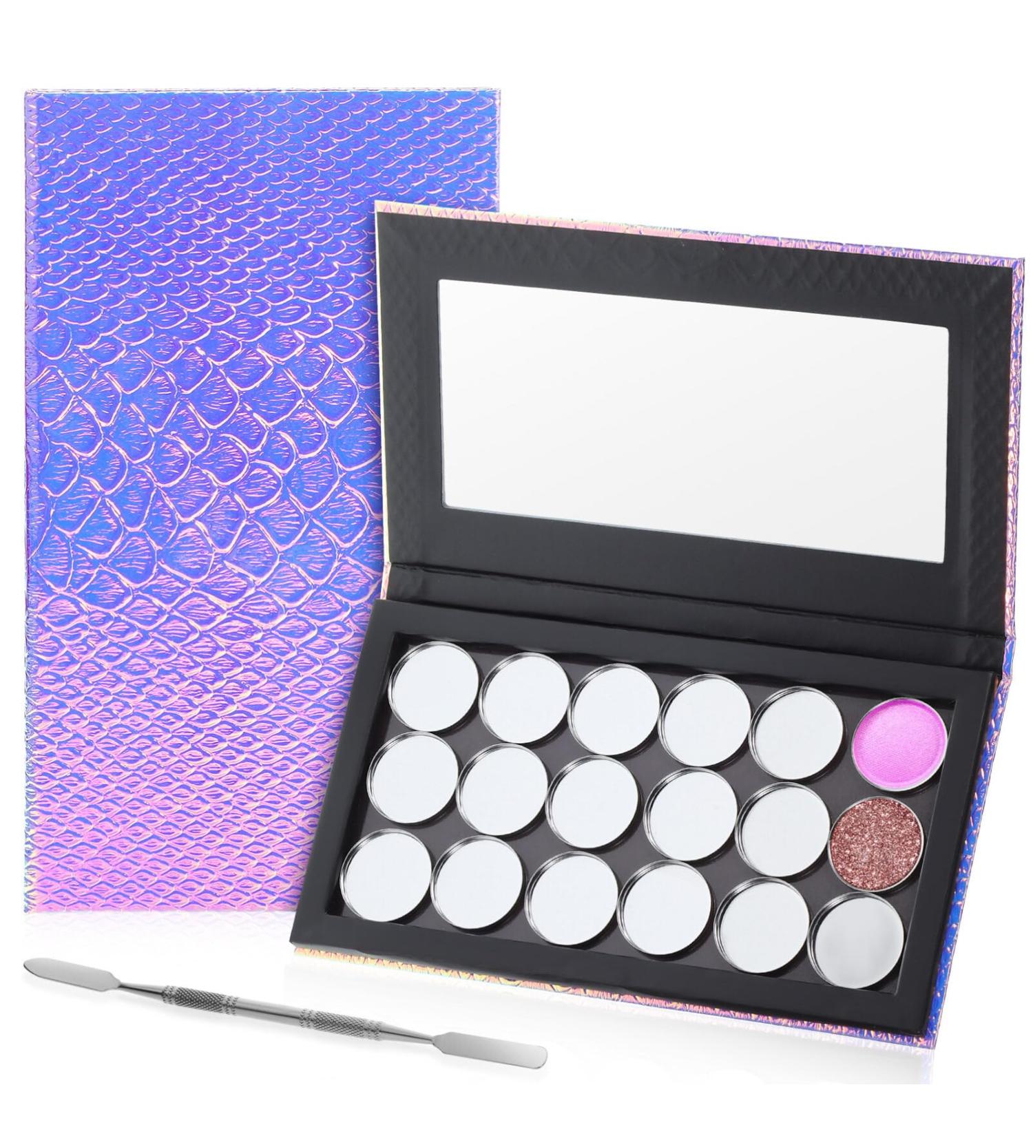 Beaupretty Empty Magnetic Mermaid Eyeshadow Palette - Makeup Palette with Mirror & Depotting Spatula Set for International Shipping - Buy Online on GoSupps.com