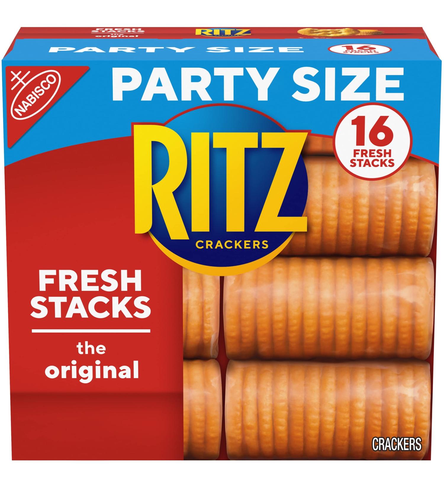 Ritz Crackers Party Size Box - 16 Fresh Stacks, 23.7 oz | Perfect for Snacking! - Buy Online on GoSupps.com