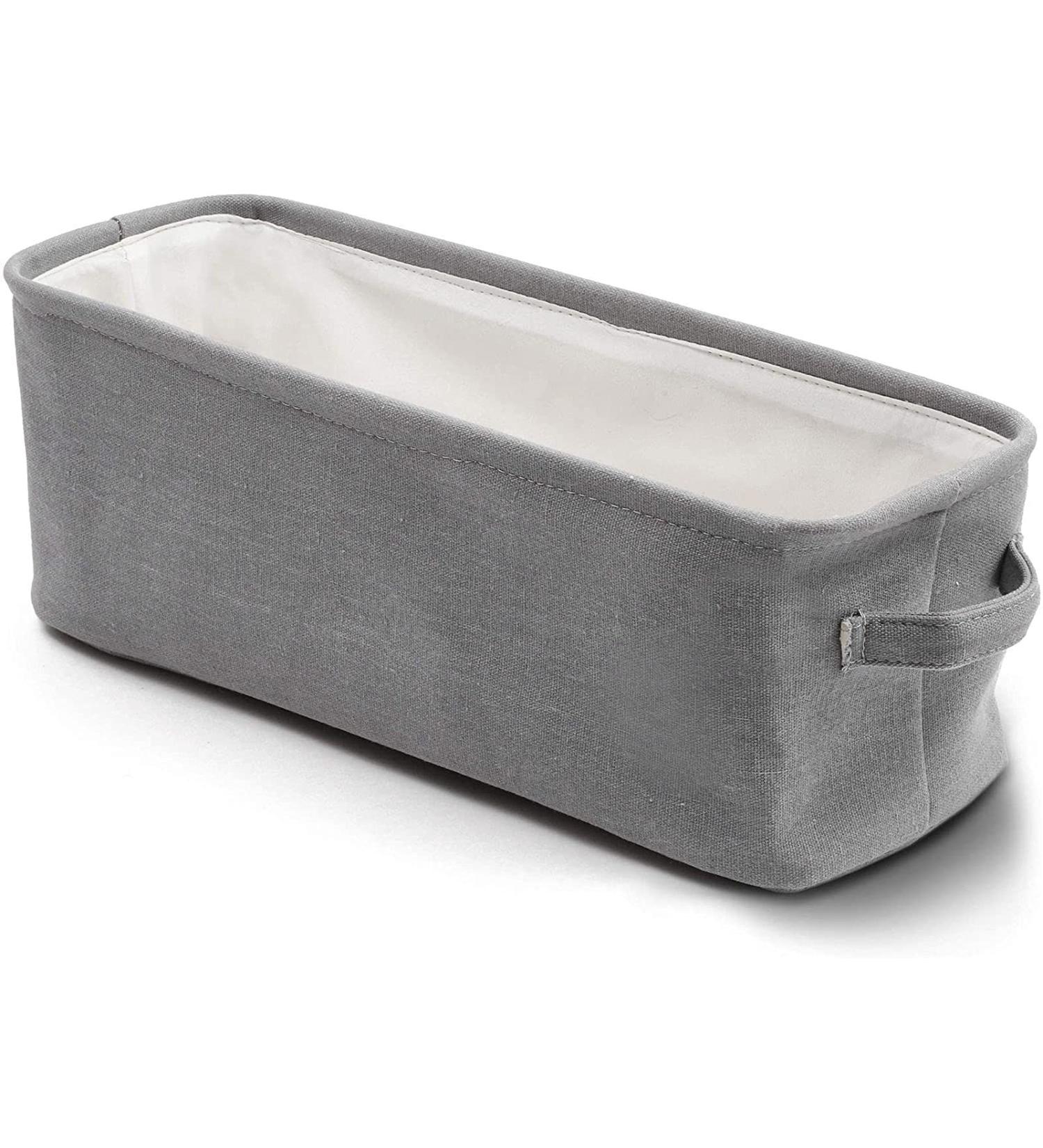 Juvale Grey Fabric Bathroom Storage Bin - 16 x 6 x 5.5 Inches - Buy Online on GoSupps.com