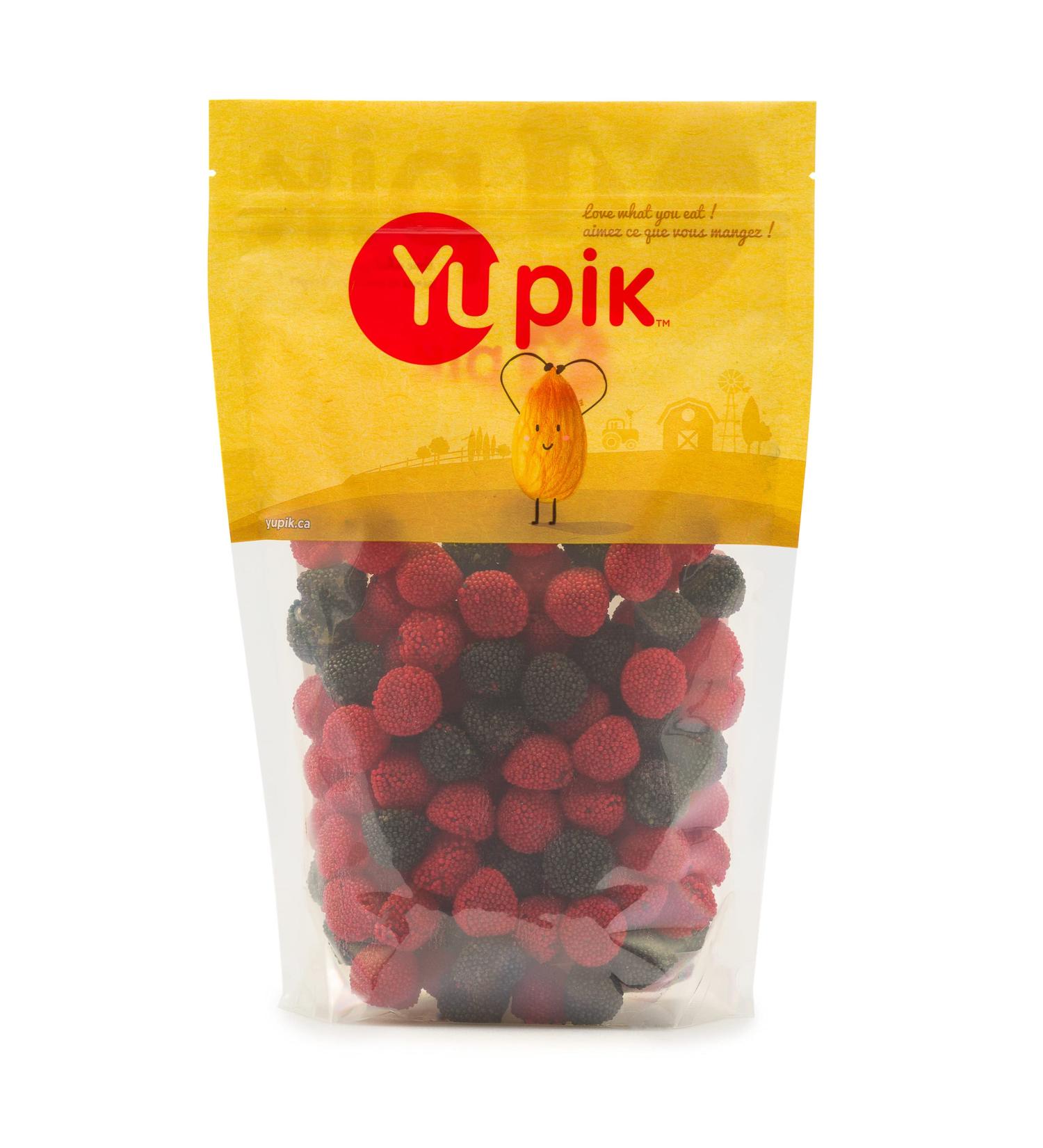 Yupik Gummy Wild Berries 1 kg 6 Count Gluten-Free Crunchy & Chewy Gummies Fruity Flavor Raspberry & Blackberry-Shaped Fun Treat Sweet Candy Ideal for Gifting Holidays & Decorating