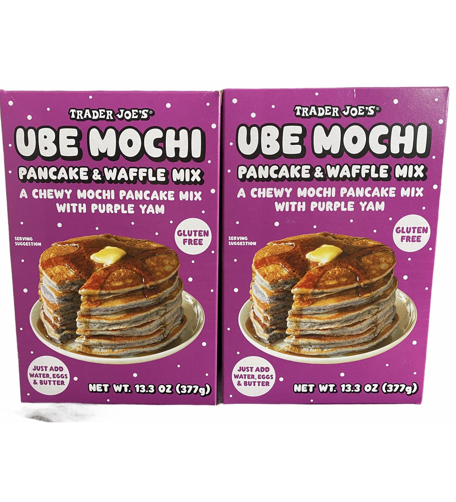 Trader Joe's Ube Mochi Pancake & Waffle Mix 13.3 oz - Pack of 2 - Buy Online on GoSupps.com
