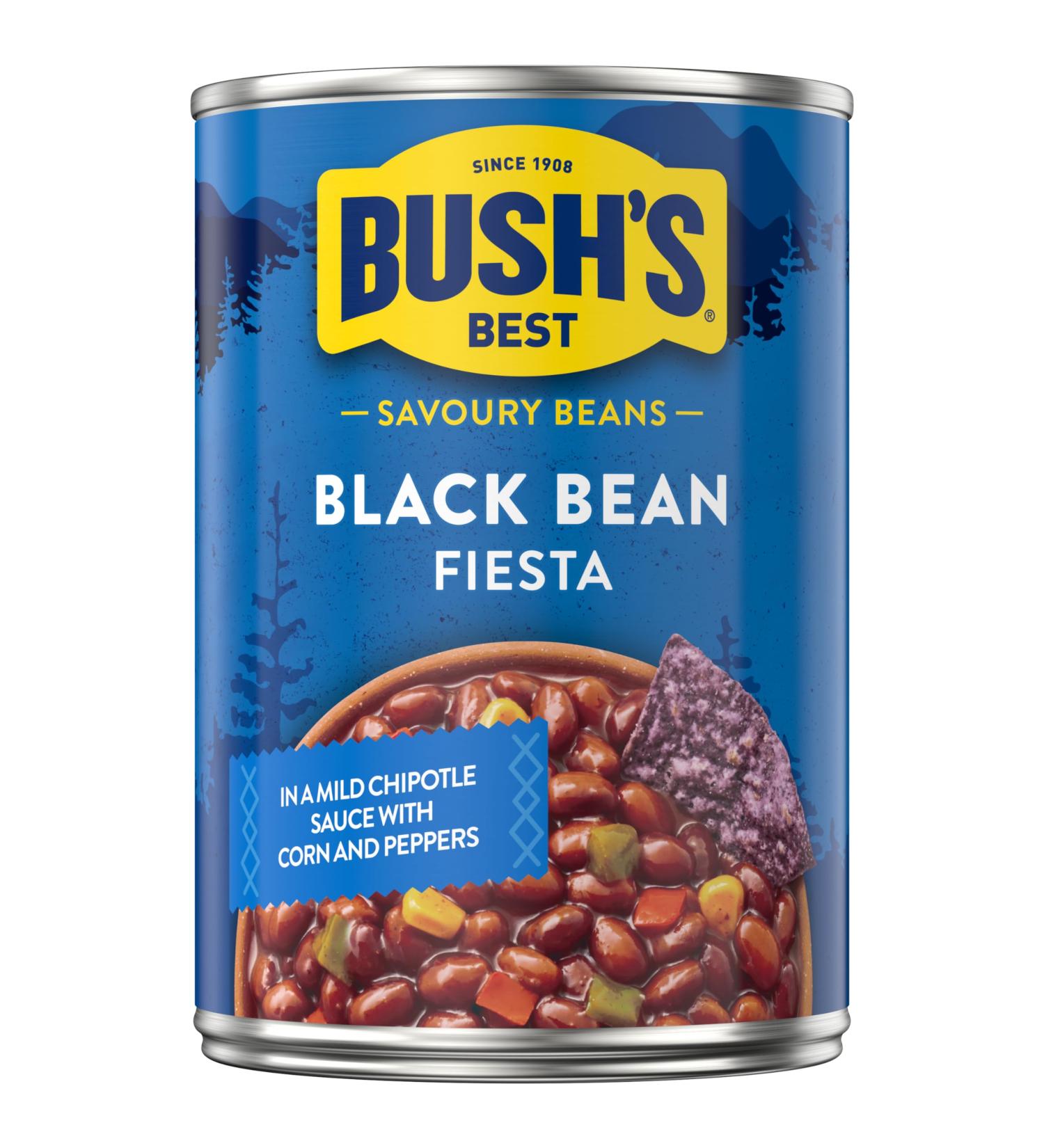 Bush's Best Bush's Black Bean Fiesta High Fibre Excellent Source of Protein Gluten Free 398 mL 1ct Black Bean fiesta 398 ml (Pack of 1) - Buy Online on GoSupps.com