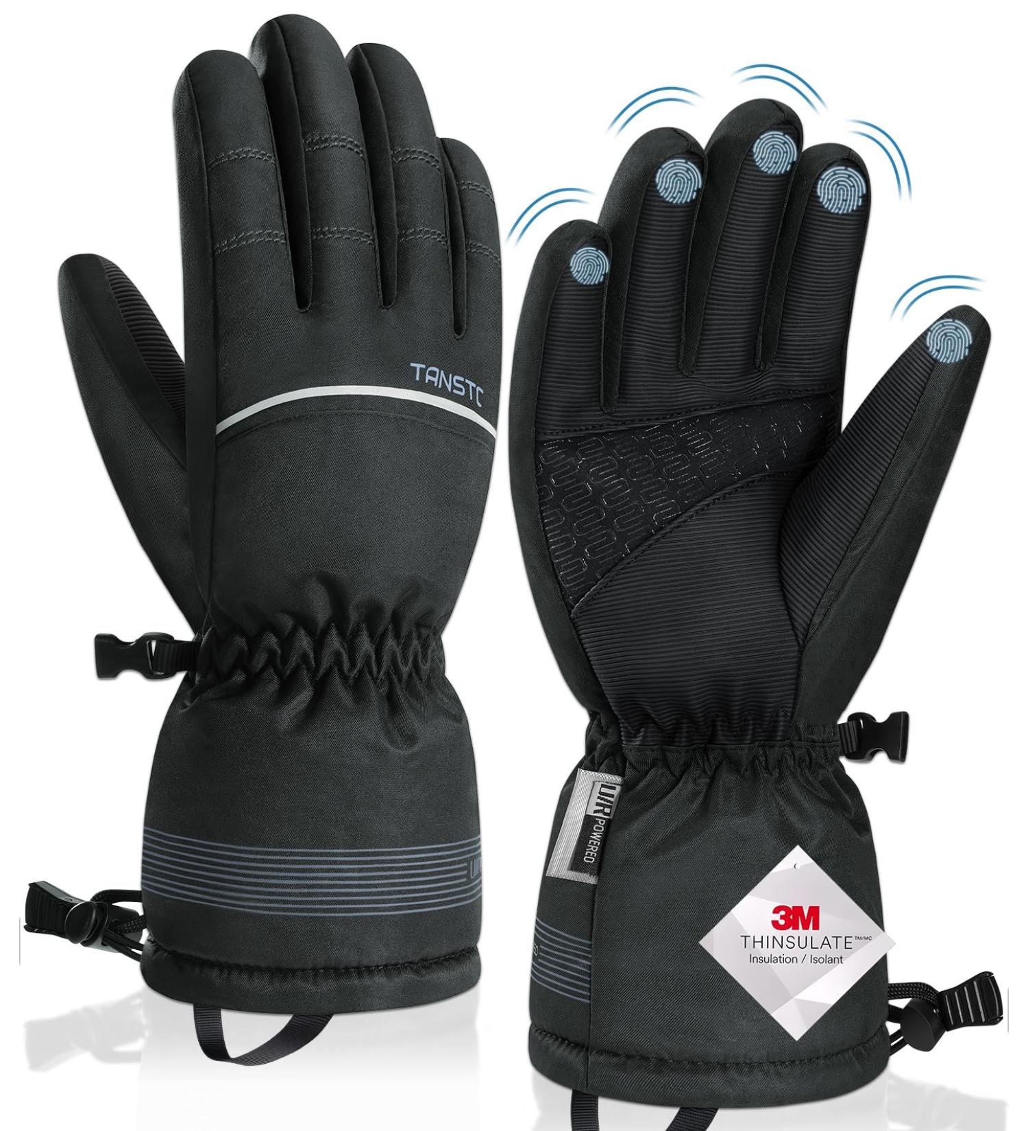 Shop Tanstc Waterproof Touchscreen Gloves for Men & Women | Winter Ski & Cycling Slipproof Gloves | Thick Thermo 3M Thinsulate Deals - Buy Online on GoSupps.com