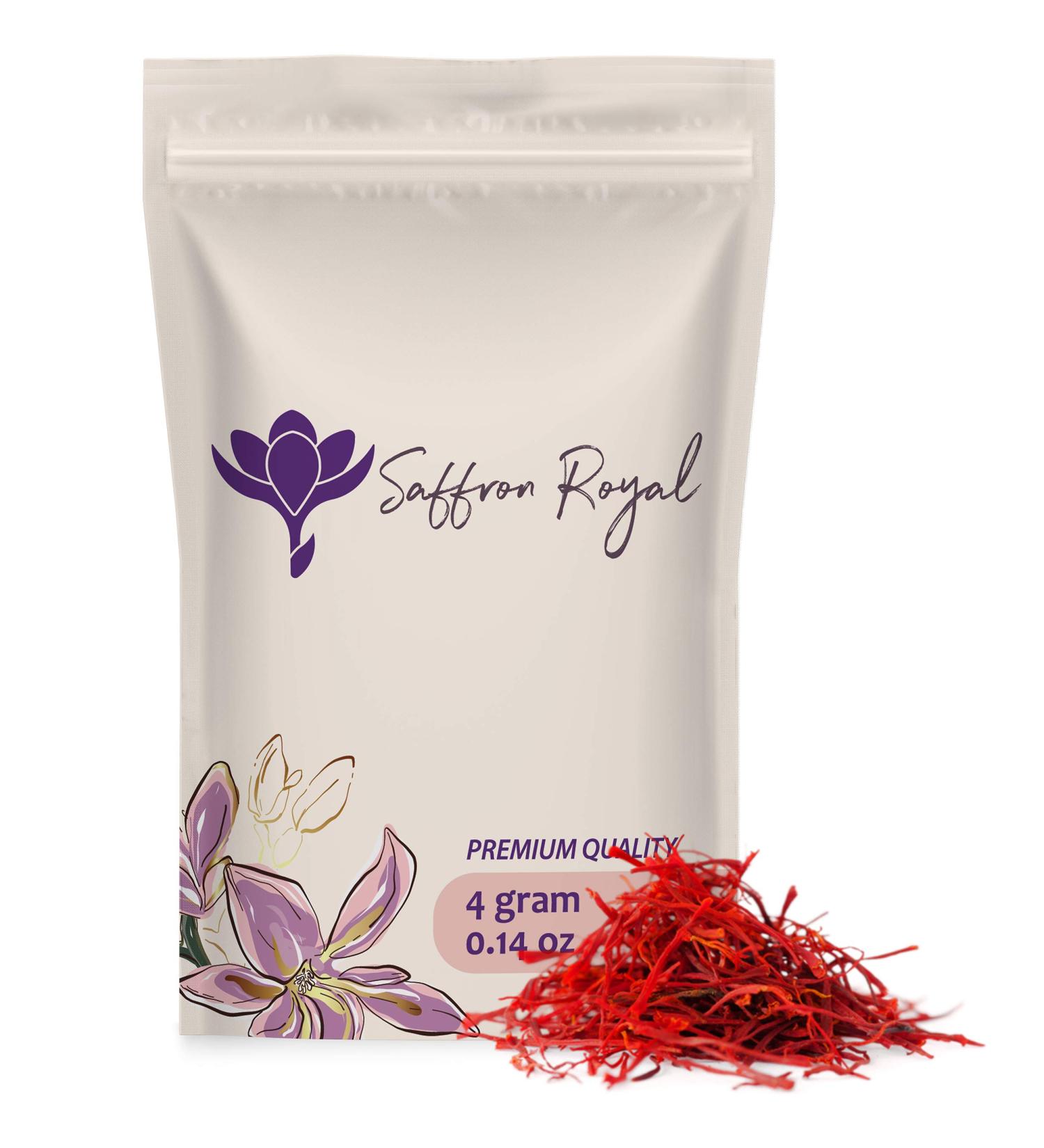 Premium Natural Saffron Threads Pure Red Saffron Spice Threads | for Culinary Use Such as Tea Paella Rice (4 Grams) - Buy Online on GoSupps.com
