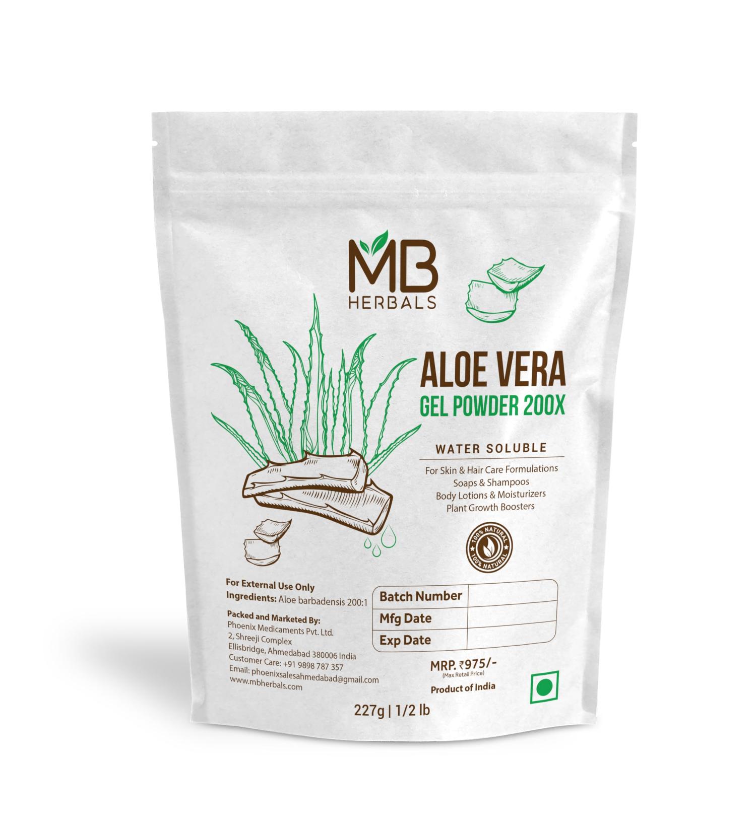 MB Herbals Aloe Vera Gel Powder 200X | 8 oz