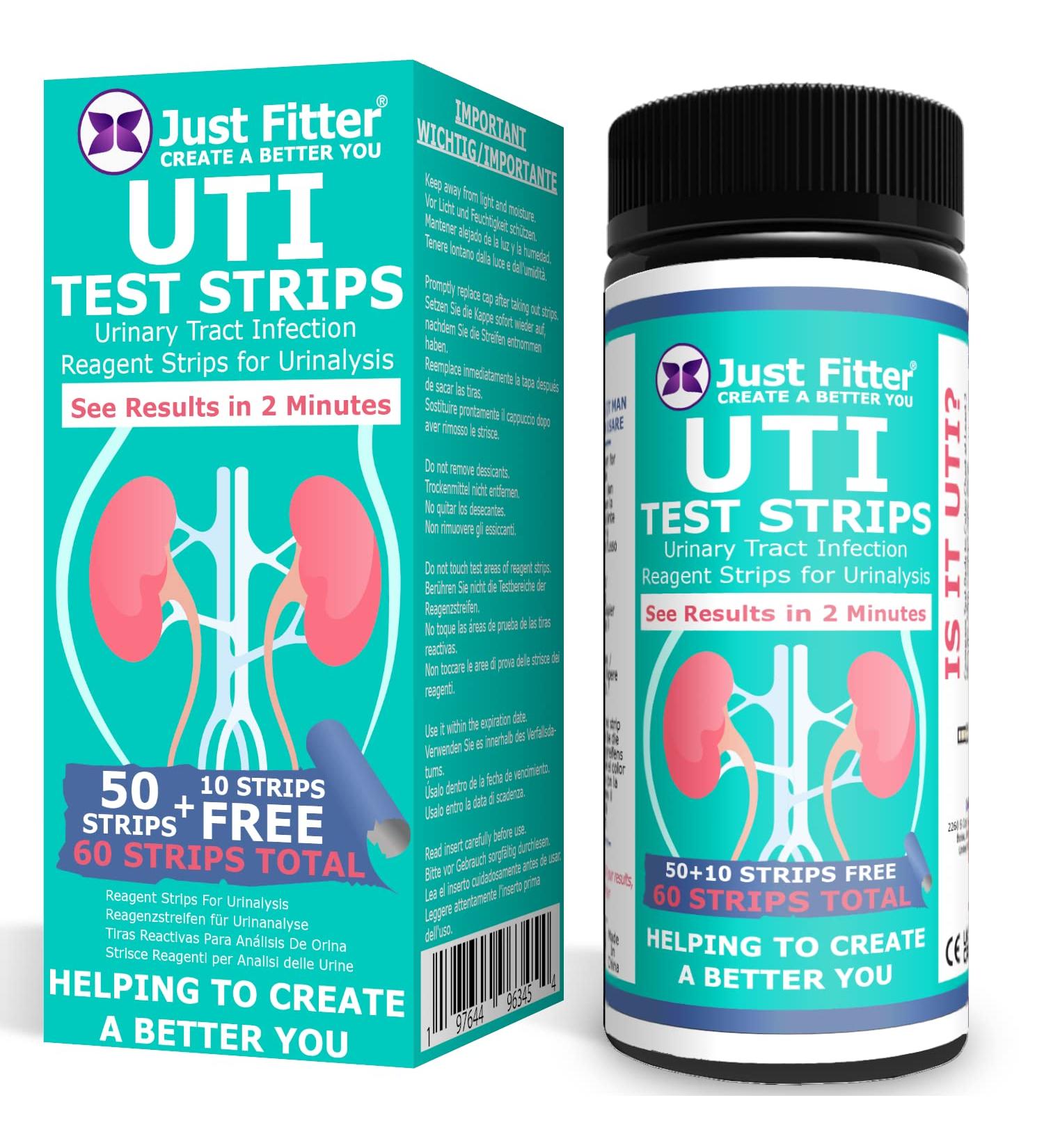 UTI Urine Test Strips - Quick & Accurate Home Testing for Urinary Tract Infections | Nitrite & Leukocytes Detection Kit - Buy Online on GoSupps.com