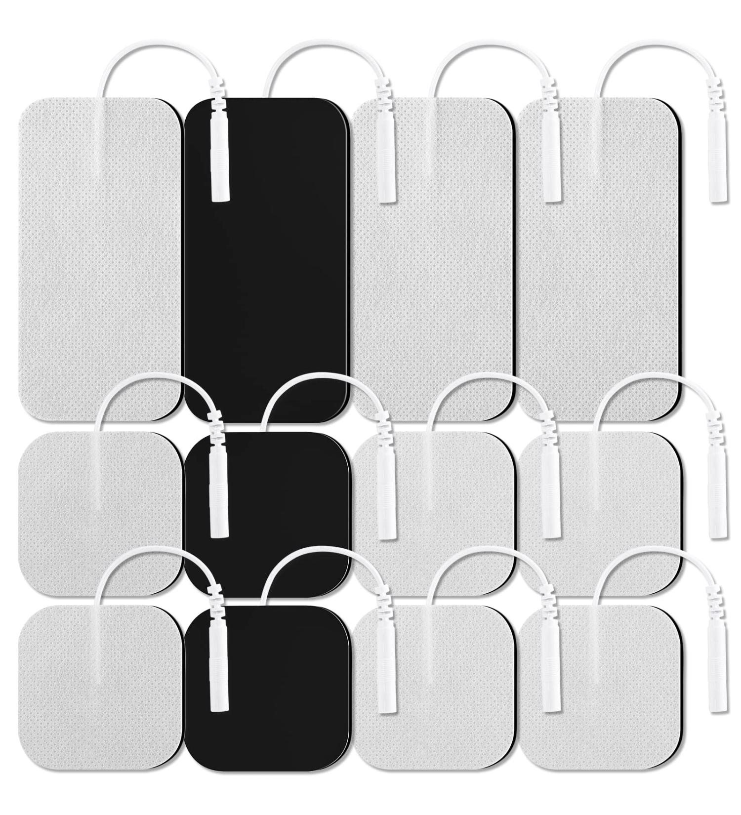 12PCS TENS Unit Electrode Pads | Self-Adhesive Replacement Pads for TENS Machine | 2.0 mm Plug | Off-White - Buy Online on GoSupps.com