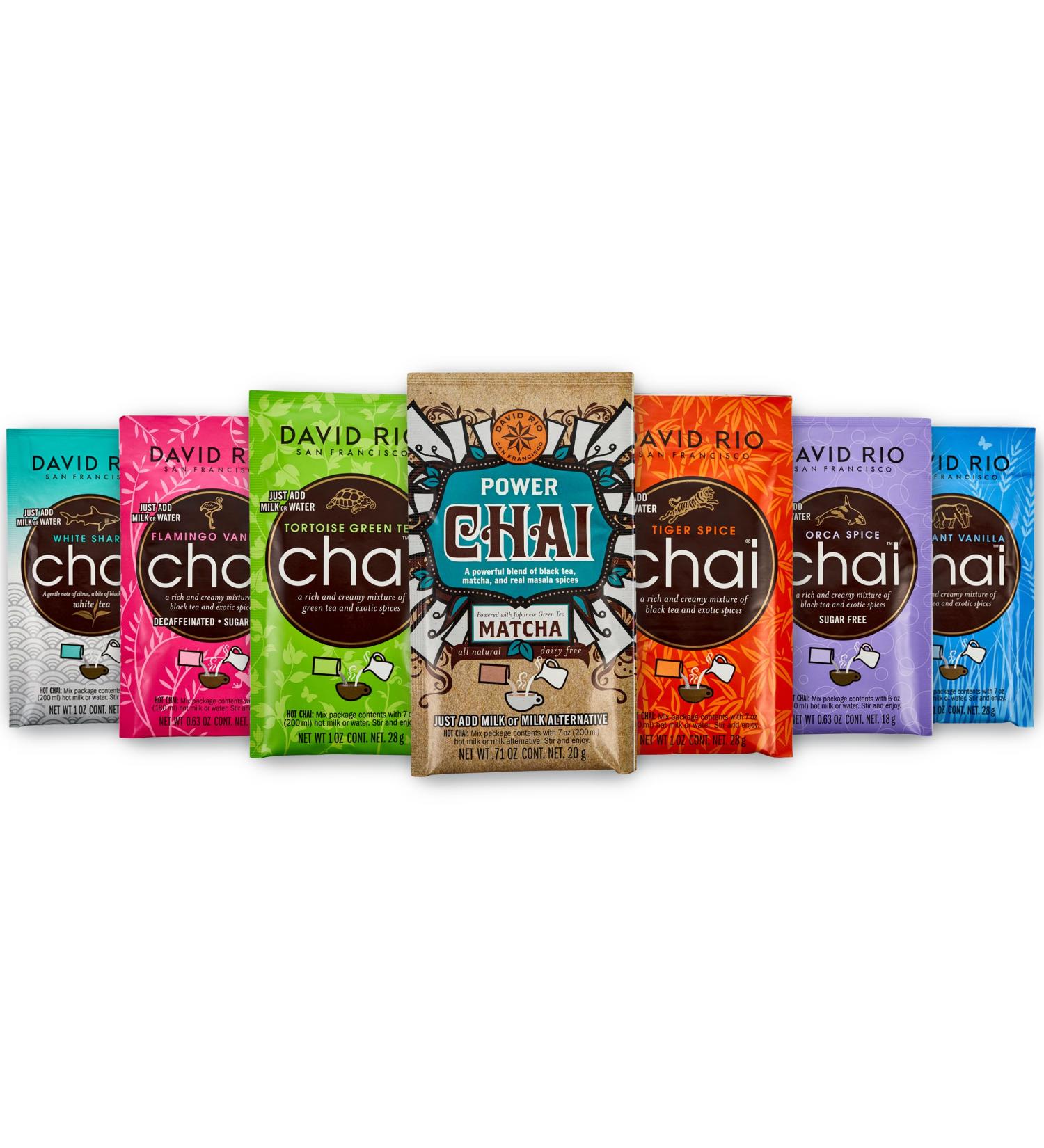 David Rio Elephant Vanilla Chai - Pack of 7 Irresistible Chai Varieties (168g) - International Shipping Available - Buy Online on GoSupps.com