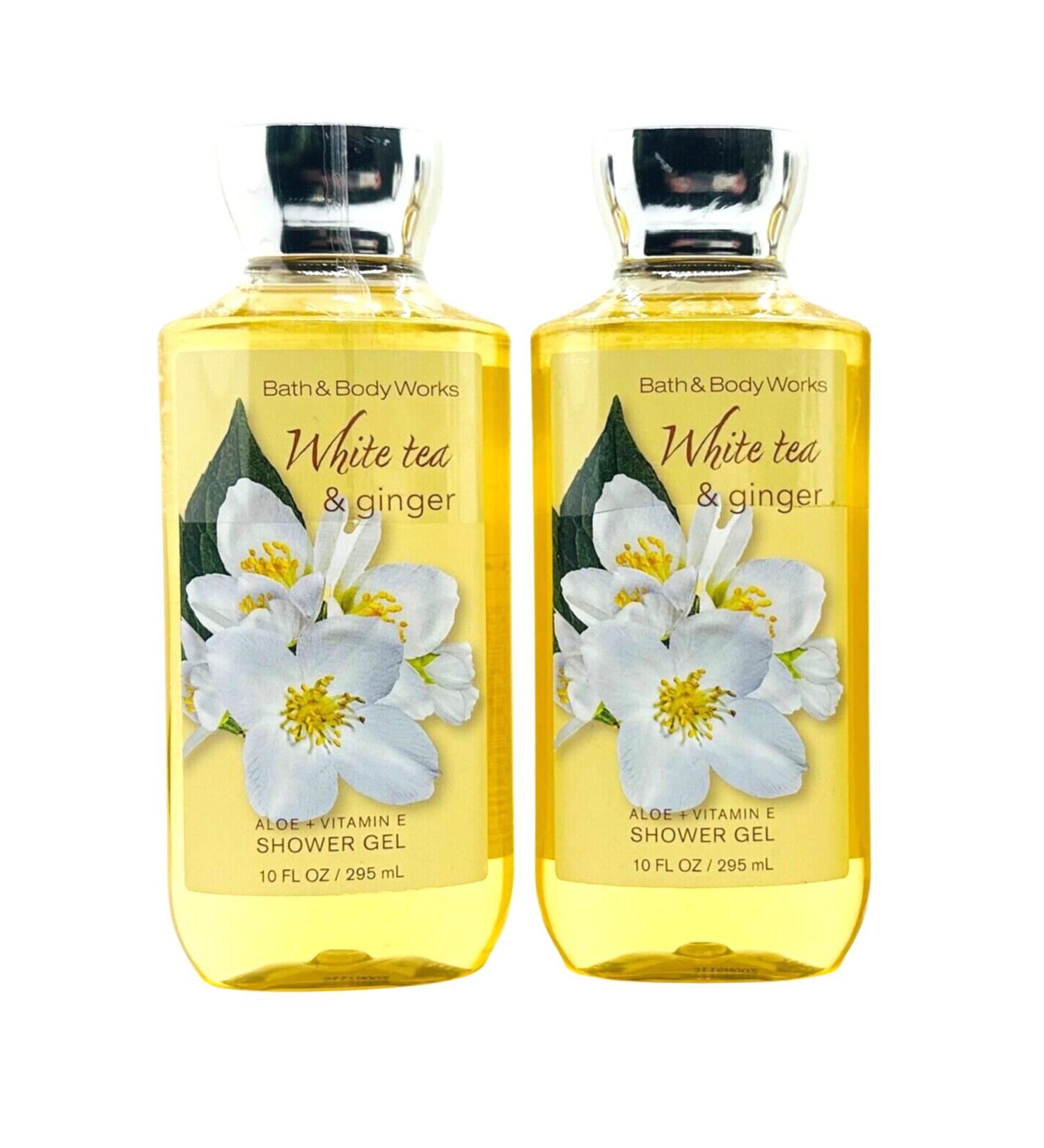 Bath & Body Works Shower Gel Gift Set of 2 10oz Each (White Tea Ginger)