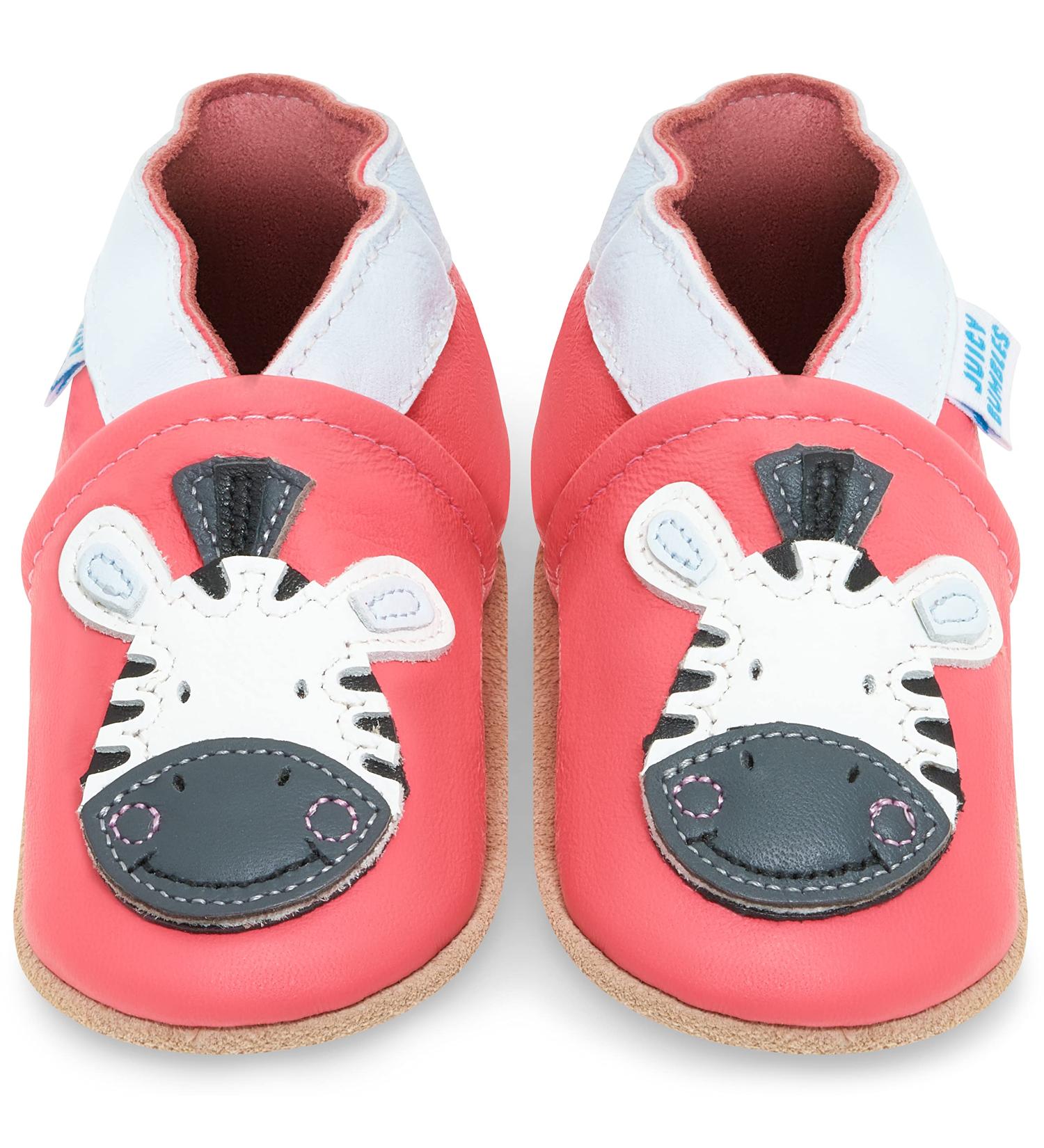 Soft Sole Leather Baby Shoes for Boys and Girls | Toddler Walking Shoes 2-3 Years | Zebra Print - Buy Online on GoSupps.com