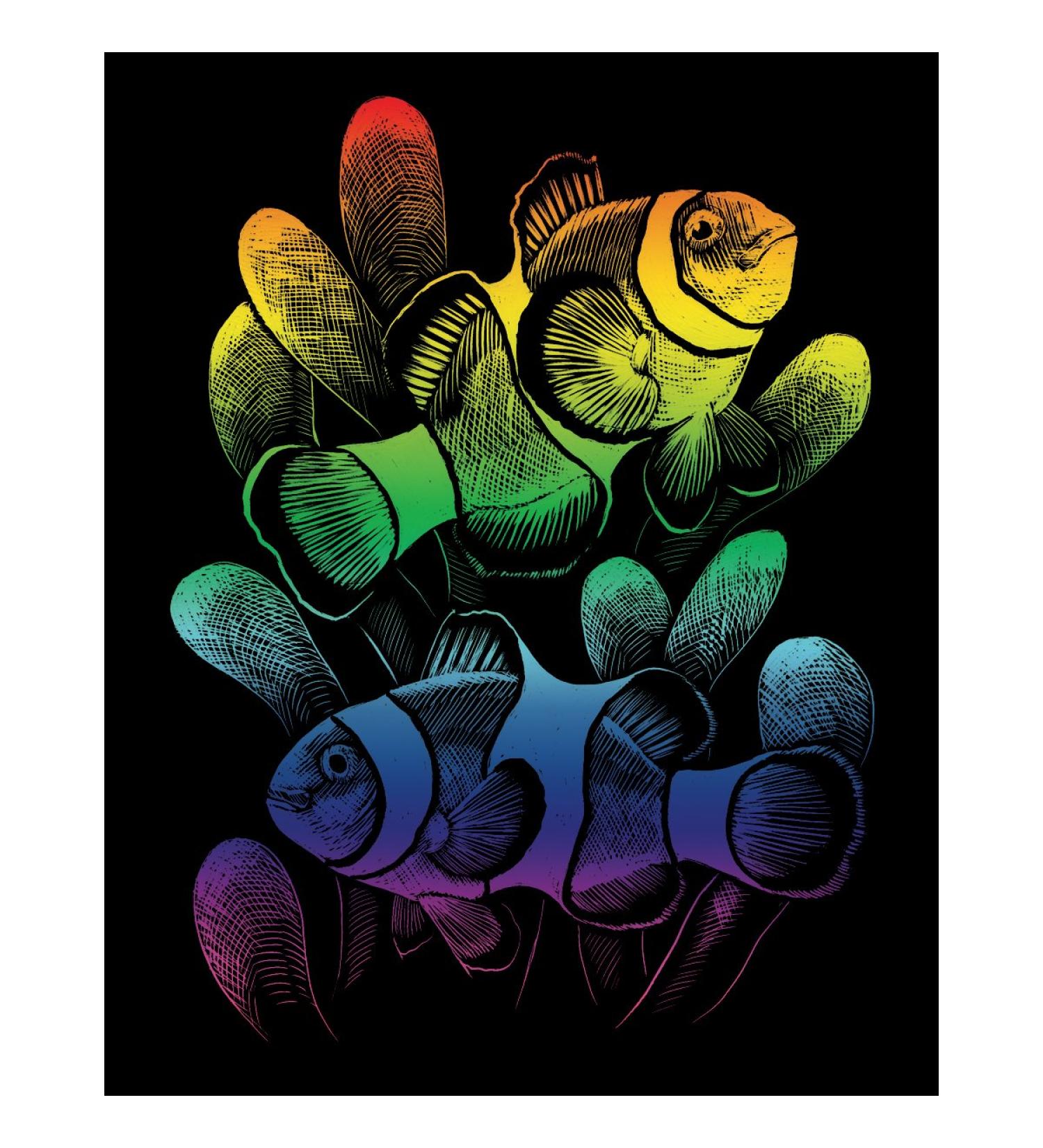 ROYAL BRUSH RAINFL-24 Rainbow Foil Engraving Art Kit, 8-Inch by 10-Inch, Clownfish