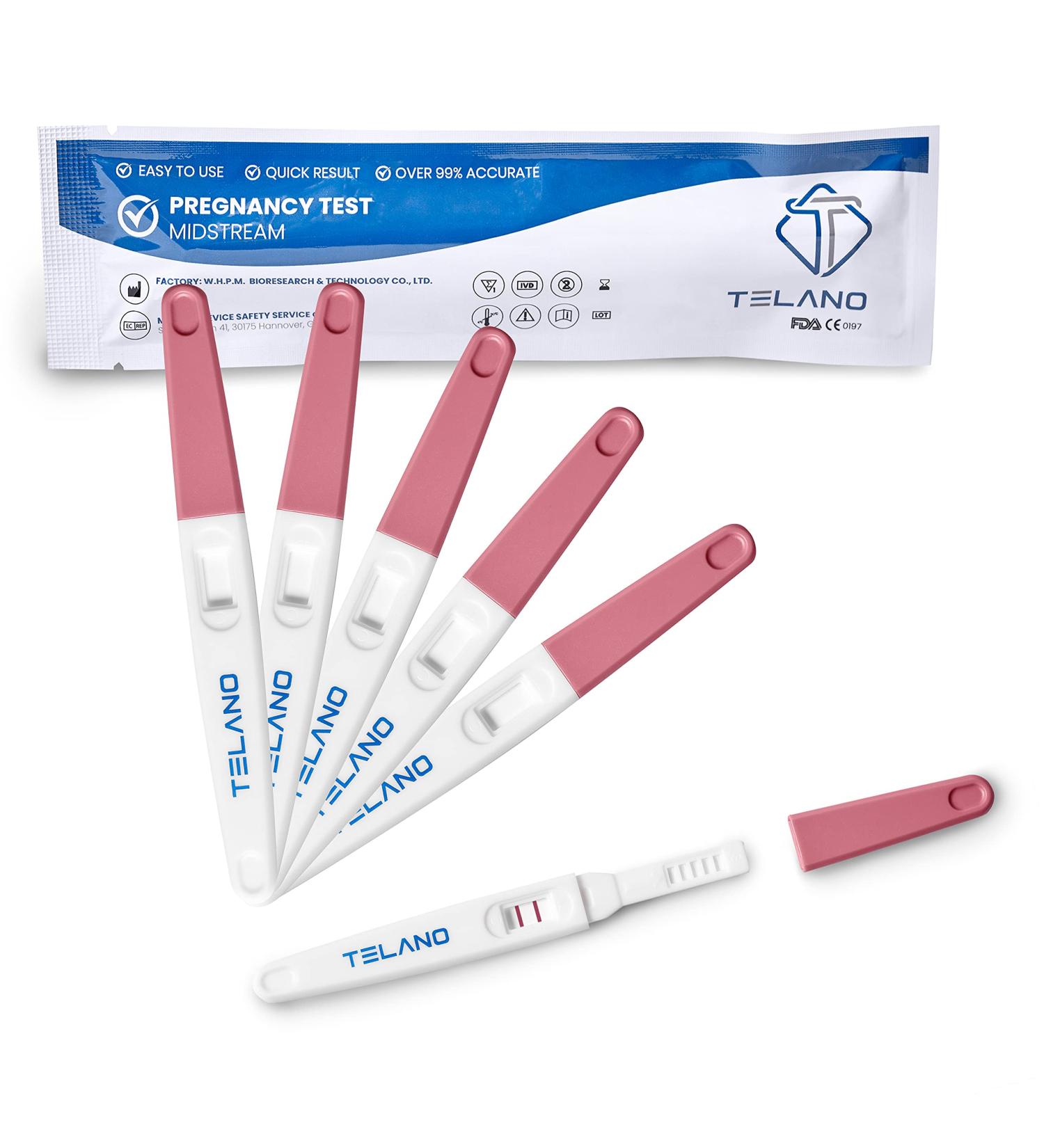 TELANO 6 Pack Early Pregnancy Test - 10mIU/ml Over 99% Reliable - Fast International Shipping - Buy Online on GoSupps.com