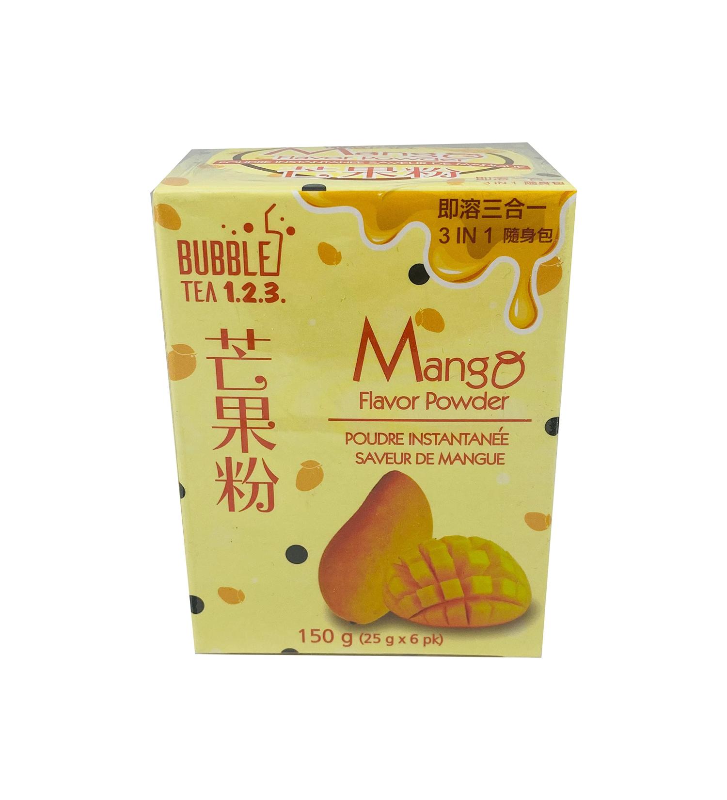 Bubble Tea 123 Instant Tapioca Mango Powder 150g (25gx6pk)