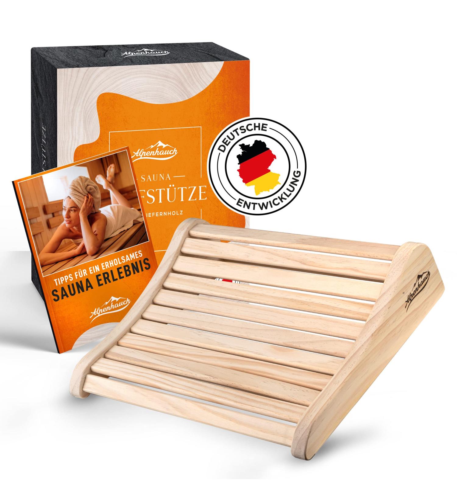 Alpine Breath Sauna Headrest | 100% Natural Wood | Ergonomic & Comfortable Sauna Head Support for Infrared Cabins | Premium Sauna Accessories - Buy Online on GoSupps.com