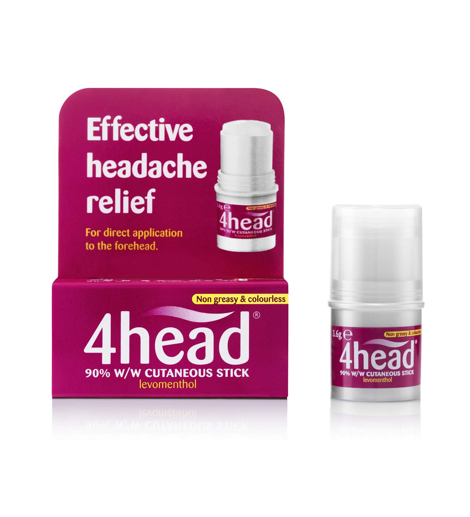 4 Head Levomenthol Stick 3.6g - Headache Relief (Pack of 1) - Buy Online on GoSupps.com