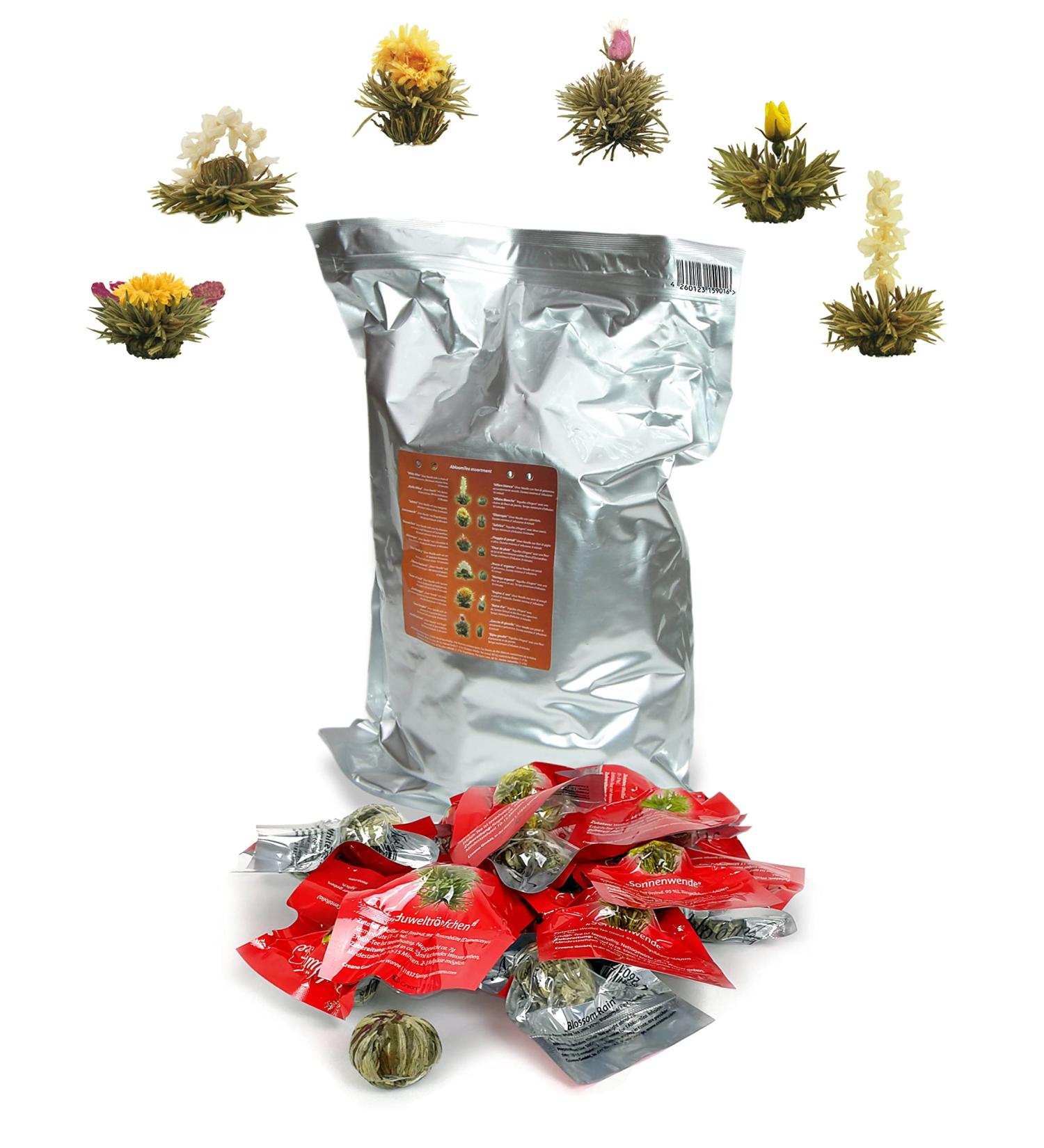 Creano Tea Flowers - 36 Bulk Tea Balls | Premium White Blooming Tea & Flowering Tea Roses - Buy Online on GoSupps.com