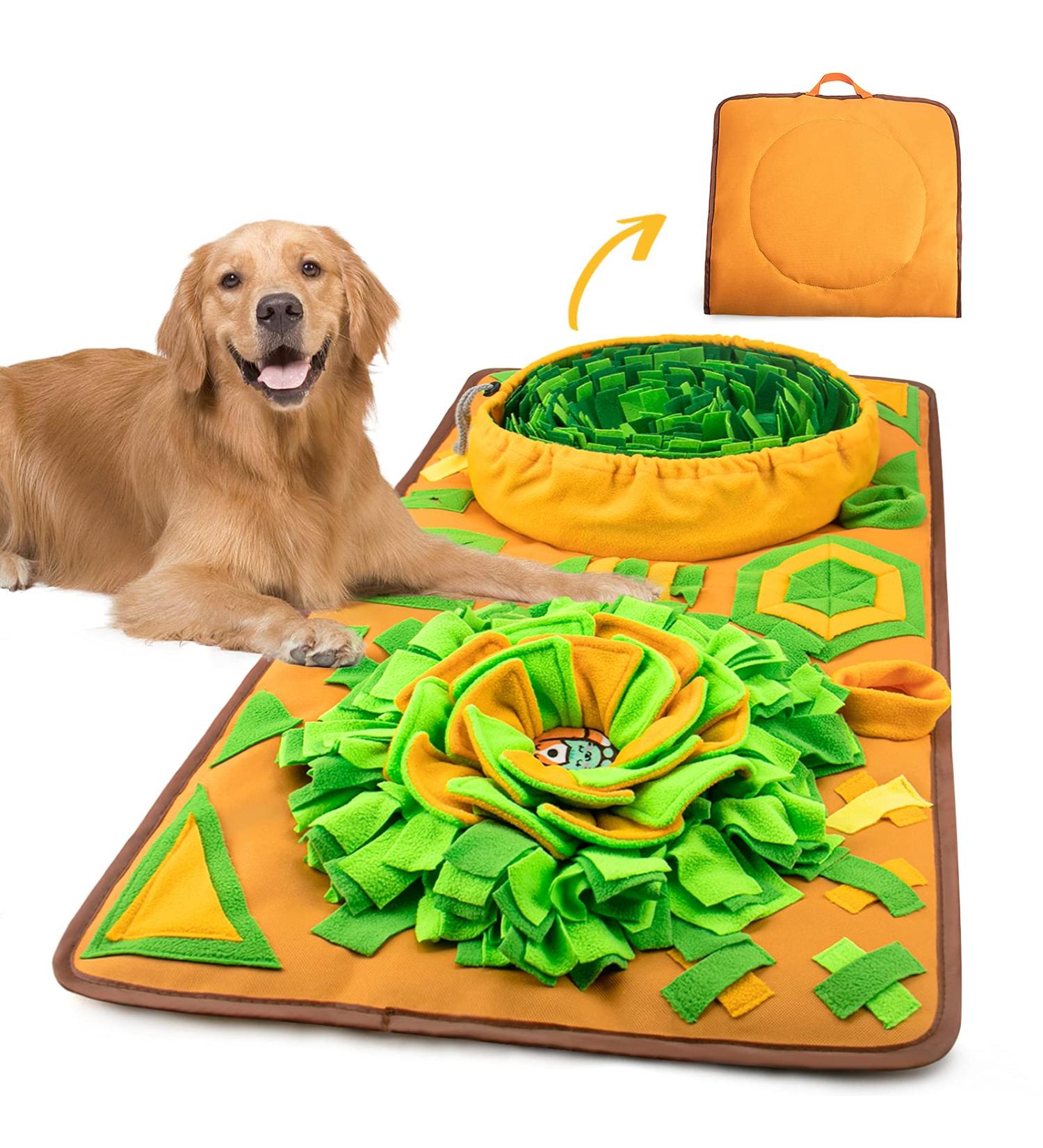 AWOOF Snuffle Mat for Dogs - Interactive Puzzle Toy for Enrichment & Mental Stimulation, Stress Relief - 34.6 x 19.6 - Buy Online on GoSupps.com