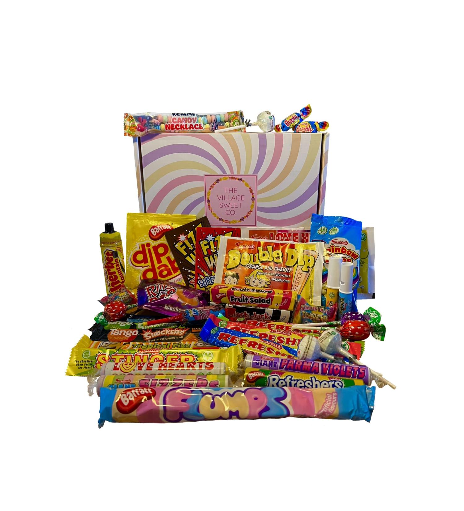 Retro Sweets Gift Box - Packed full with the best retro sweets - A perfect present for Birthdays Christmas Valentines Day Packed in a strong giftable box - Buy Online on GoSupps.com
