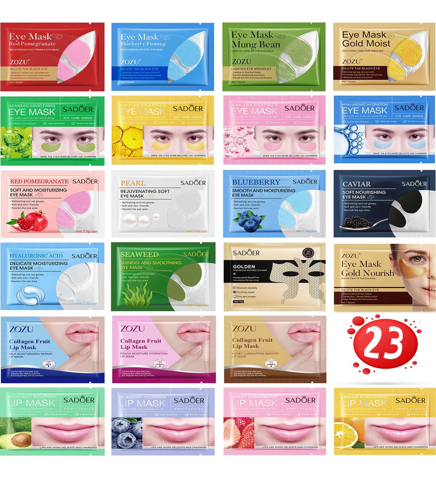 Under Eye Patches for Puffiness - 23 Pairs of Eye Masks for Dark Circles & Eye Bags Treatment - Buy Online on GoSupps.com