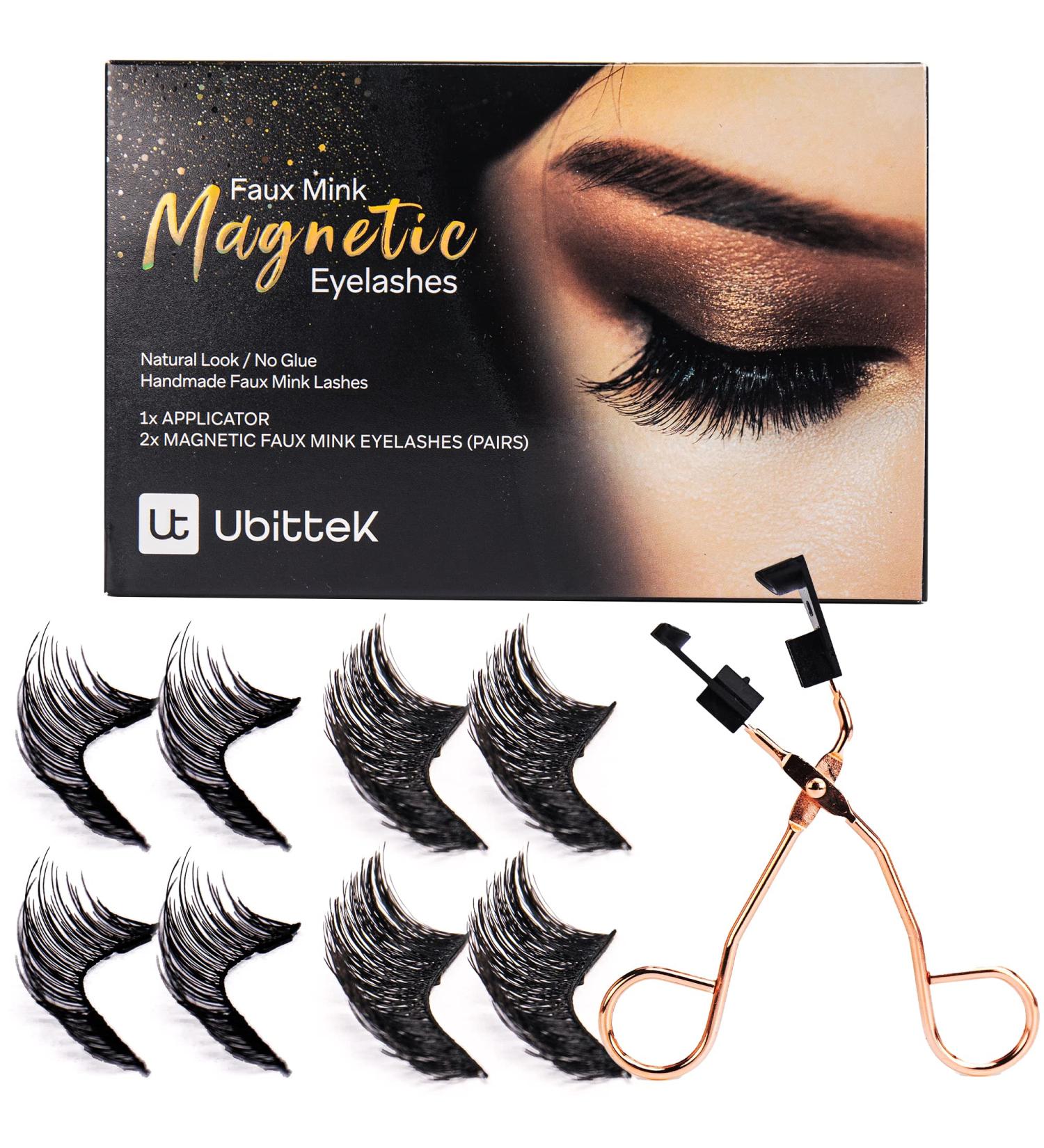 Dual Magnetic Reusable False Eyelashes Set - No Glue Needed | Soft 3D Fake Lashes Extension | Natural Look with Tweezers - 2 Pairs - Buy Online on GoSupps.com