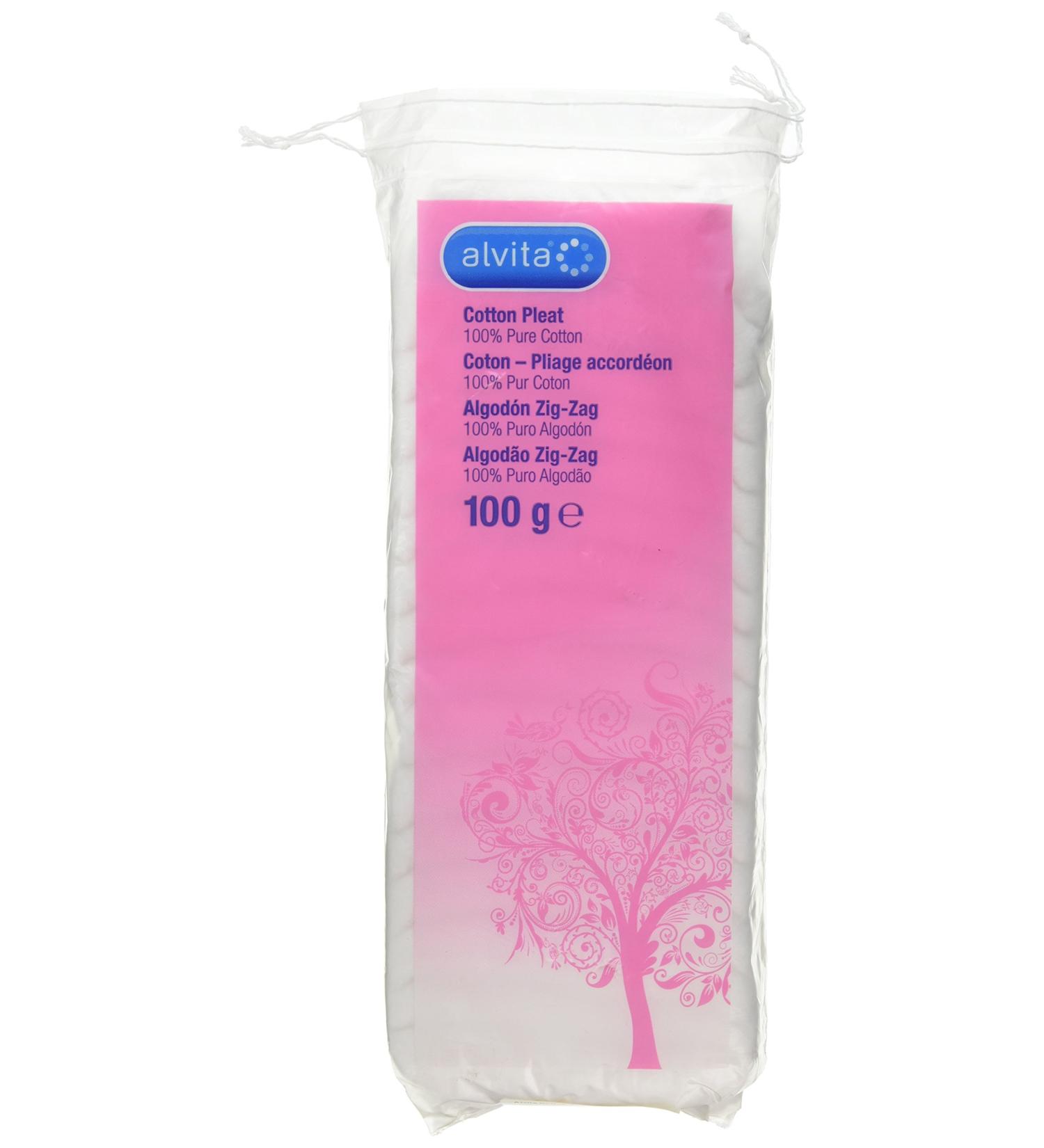  Alvita Alvita Cotton Wool 100 g Square - Pack of 2 - Buy Online on GoSupps.com