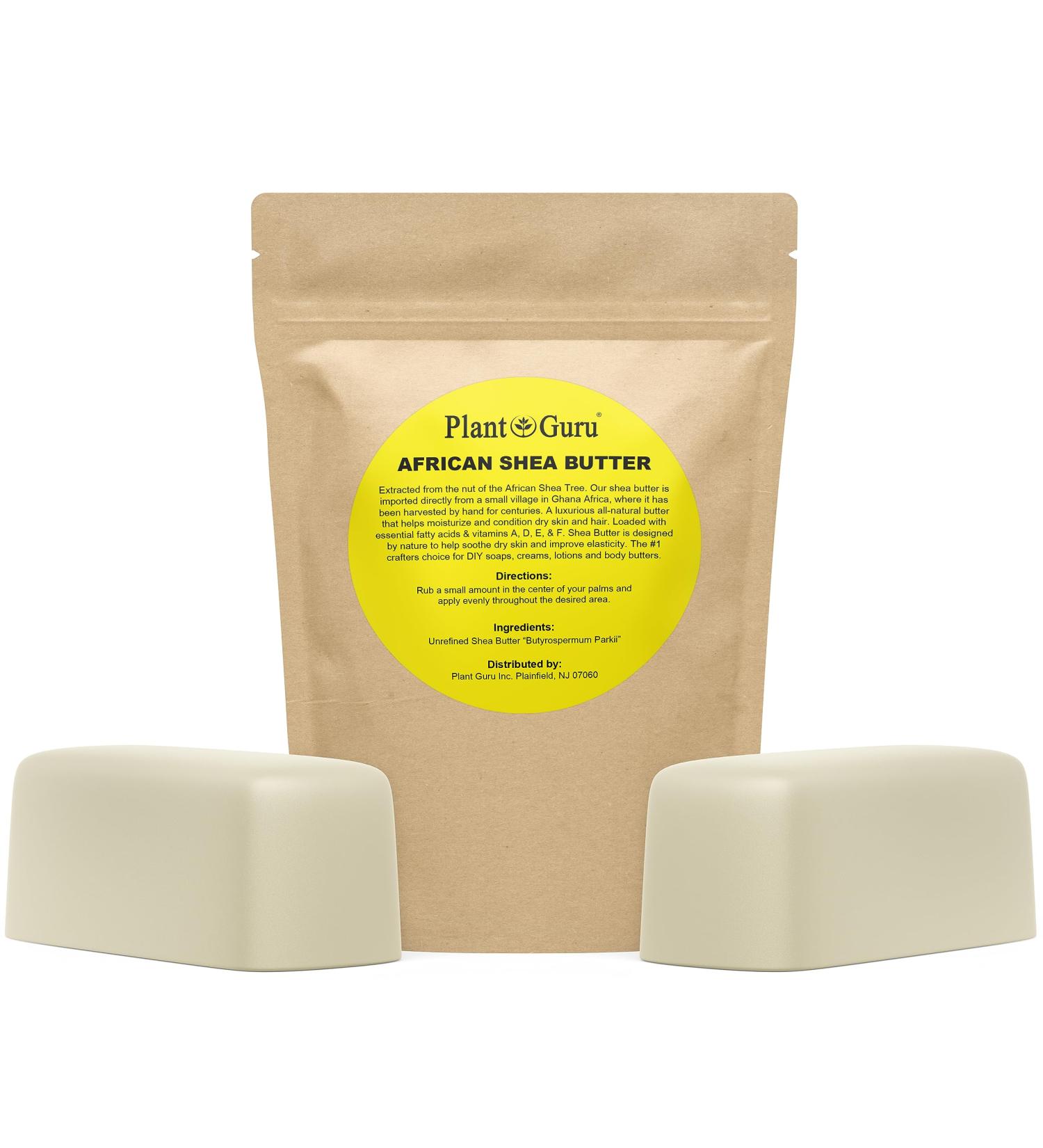Raw African Shea Butter 2 lbs. Bar 100% Pure Natural Unrefined IVORY - Imported From Ghana - Ideal Moisturizer For Dry Skin Body Face And Hair Growth. Great For DIY Soap and Lip Balm Making. - Buy Online on GoSupps.com