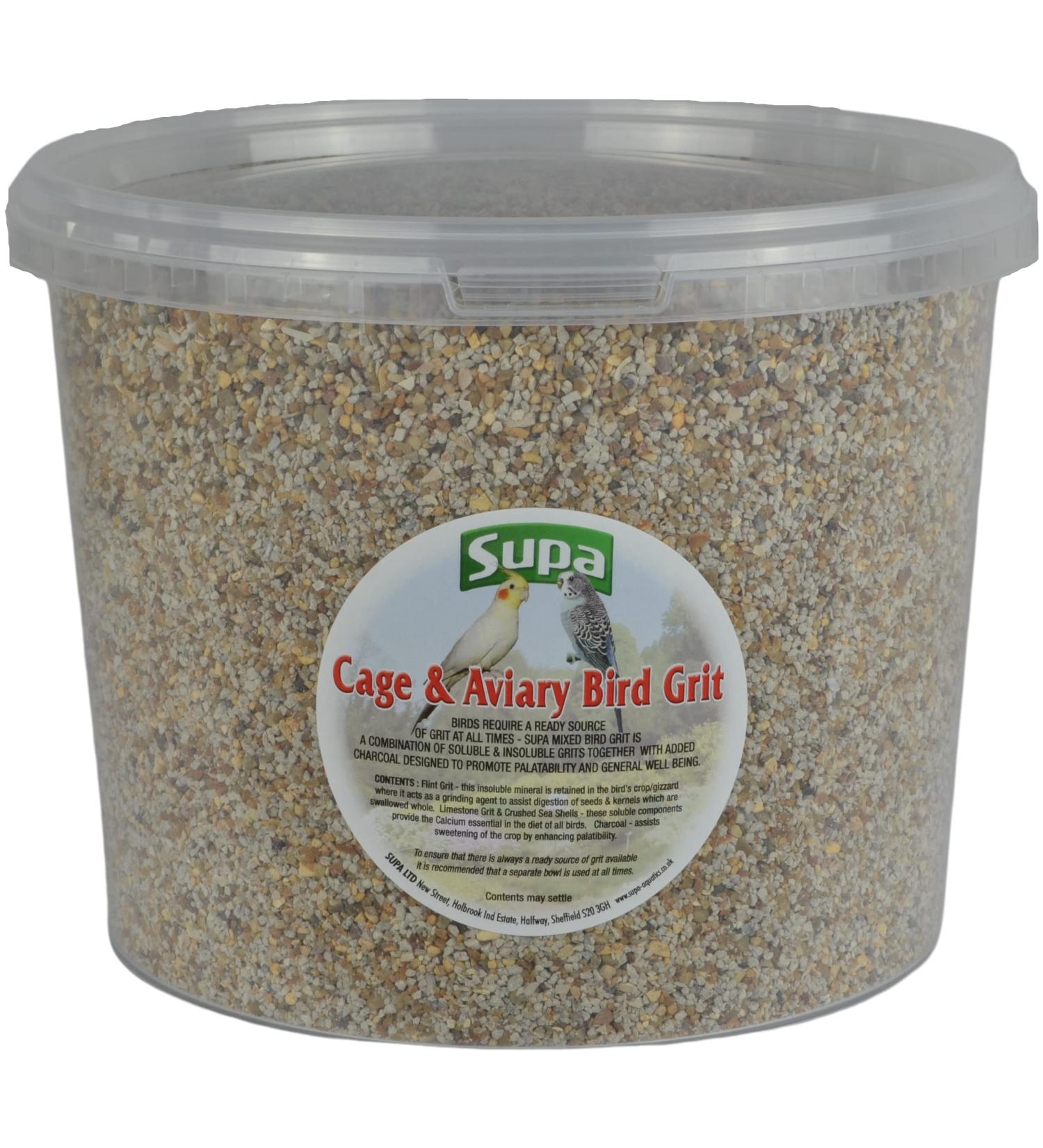 Supa Cage and Aviary Bird Grit 3 Litre Bucket Combination Of Soluble & Insoluble Grits and Charcoal Which Aids Good Health Aids Digestions And Increase Vitality (Package may vary) - Buy Online on GoSupps.com