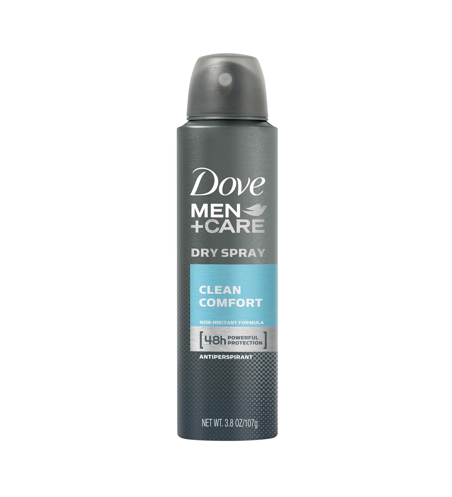 Dove Men+Care Dry Spray Antiperspirant Deodorant Clean Comfort 3.8 oz Clean Comfort 3.8 Ounce (Pack of 1) - Buy Online on GoSupps.com