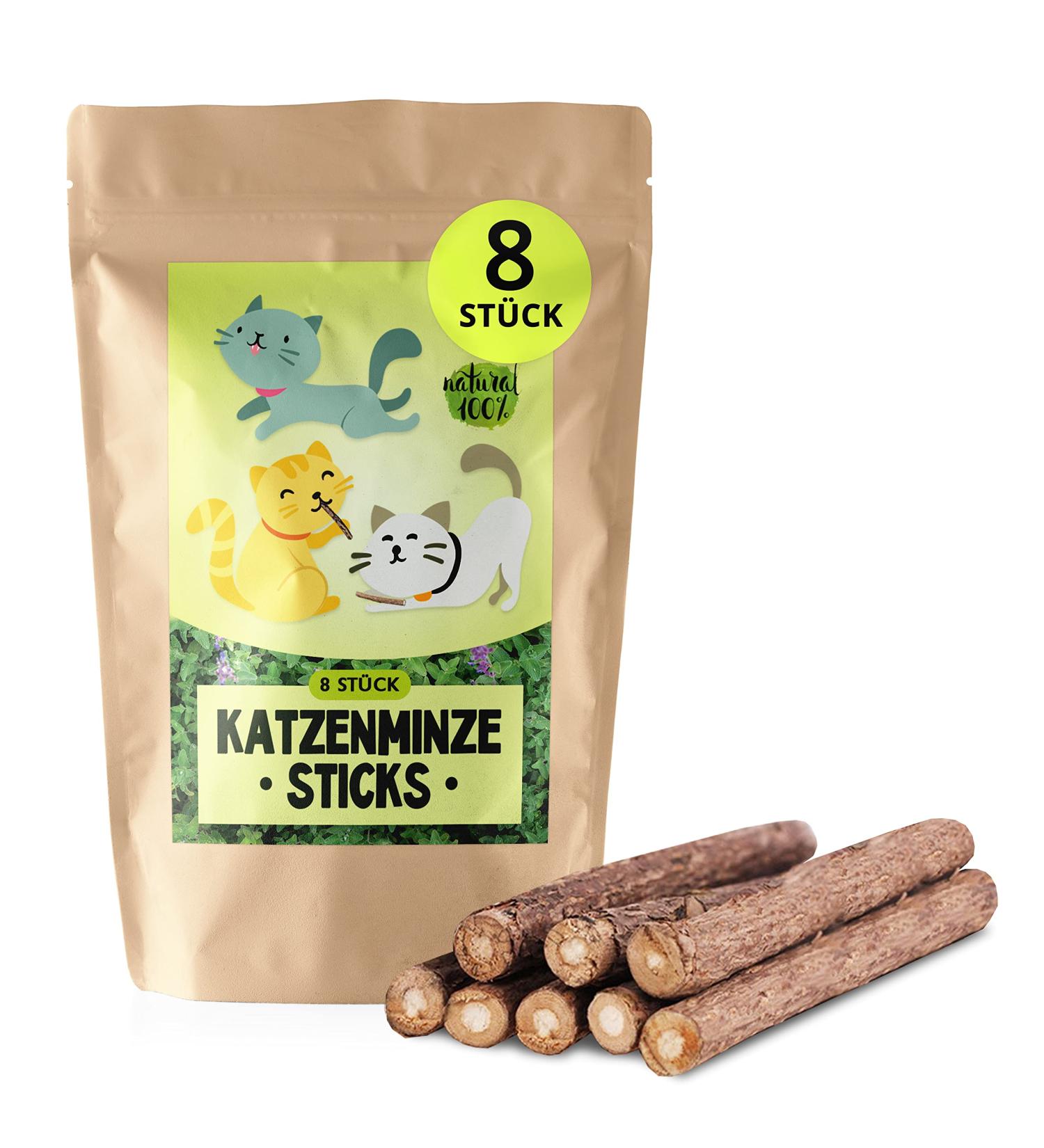 Thompson & Wood 8x Catnip Sticks - 100% Natural Cat Toy for Dental Care & Fresh Breath - Buy Online on GoSupps.com