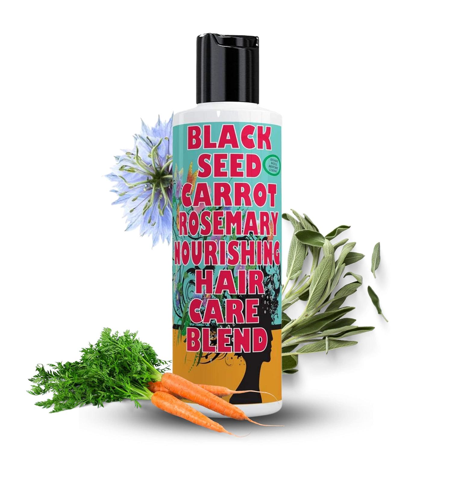 SweetSunnah Natural Black Seed & Carrot Rosemary Hair Growth Oil - 5 fl oz (150 ml) | Boost Hair Growth & Nourish Scalp - International Shipping Available - Buy Online on GoSupps.com