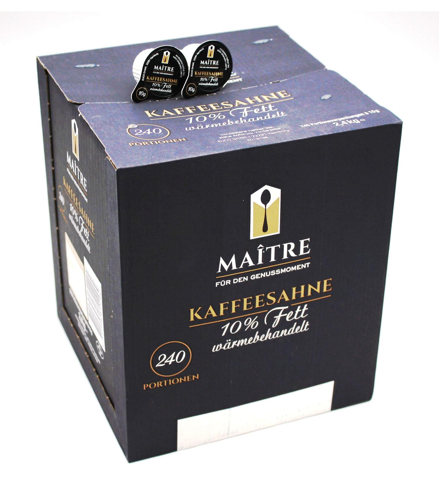 Maitre Coffee Cream 10% fat 240 x 10g portions