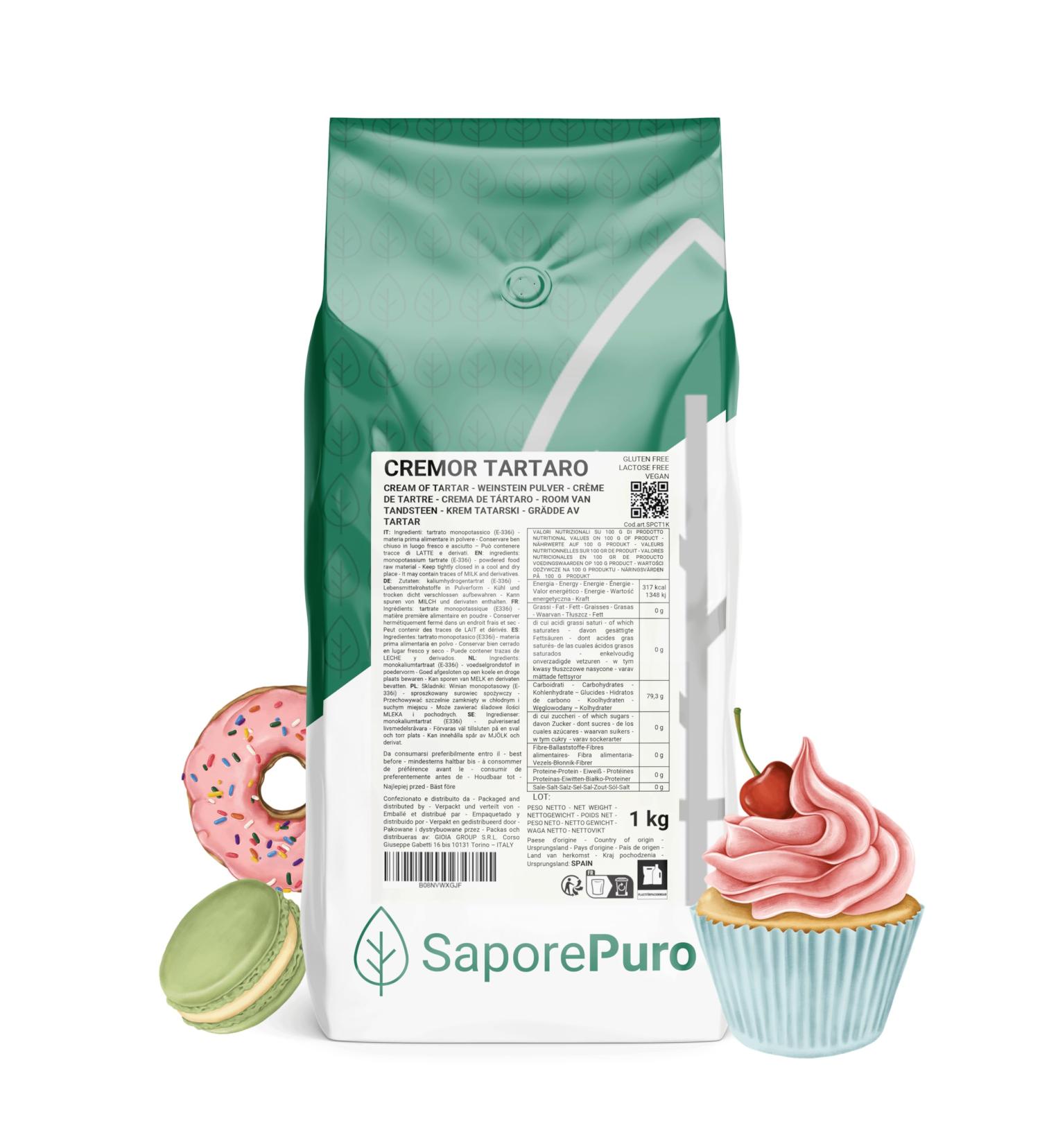 Buy Cream of Tartar Baking Powder 1000g - Pure Potassium Tartrate for Baking | International Shipping - Buy Online on GoSupps.com