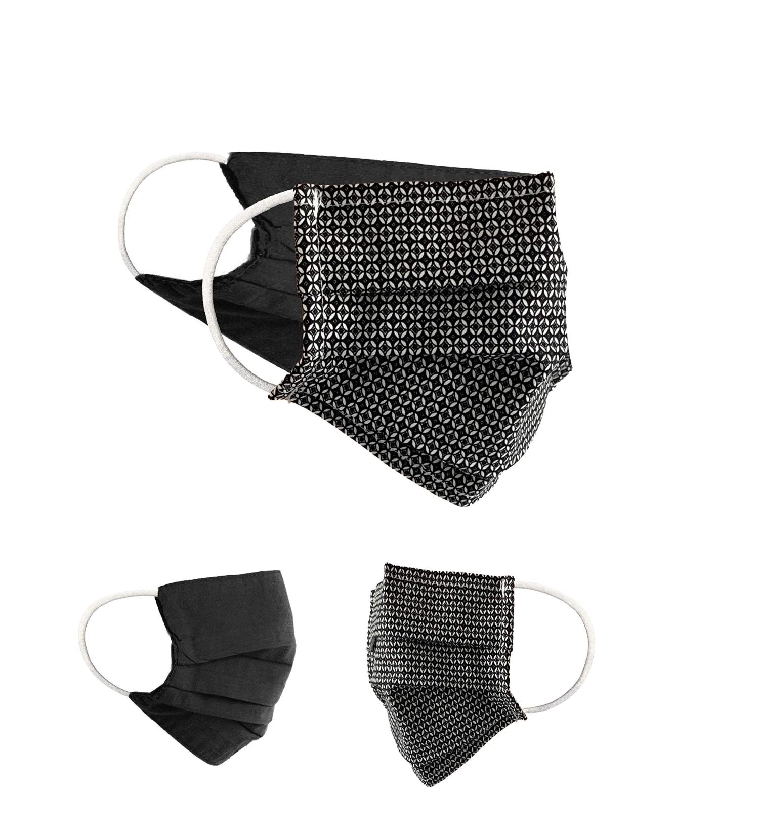 Buy BAF Community Masks 2 Pack - Unisex Cotton Mouth & Nose Protection Washable Black/White Motif - Buy Online on GoSupps.com