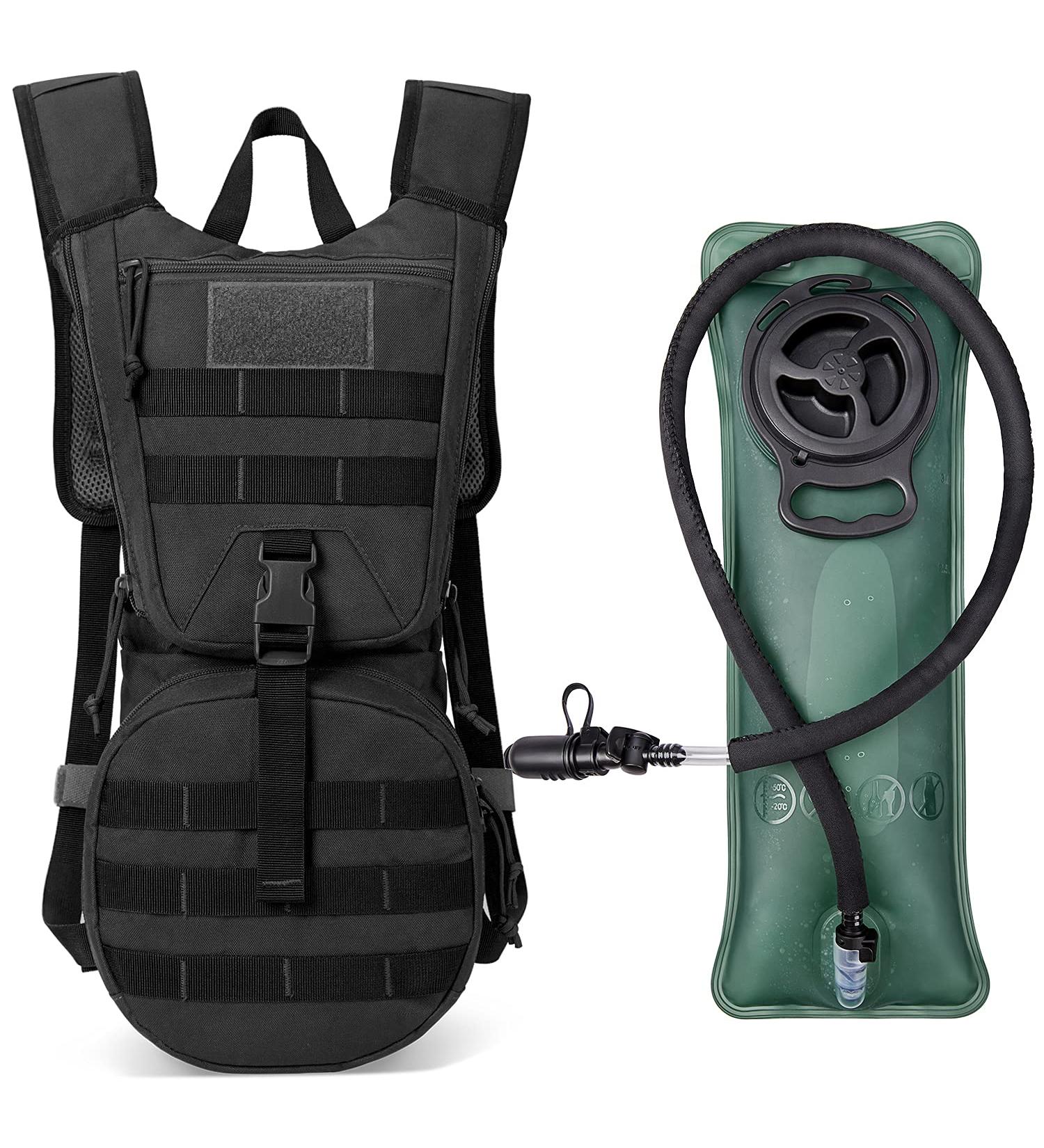 G4Free Military Drinking Bag Backpack - 3L Improved Bladder for Hiking Cycling and Climbing - Black - Buy Online on GoSupps.com