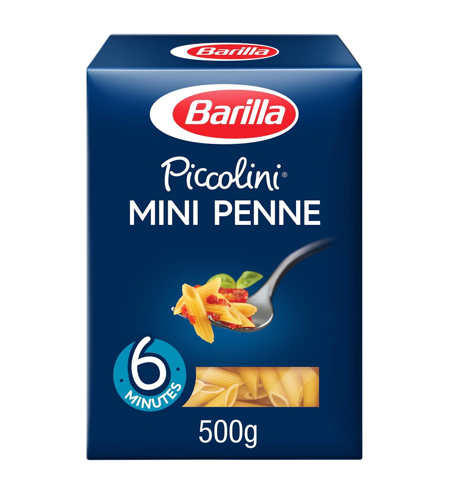  Barilla Barilla Piccolini - Mini Penne Rigate with durum wheat semolina quick cooking - 500 g - Pack of 6 - Buy Online on GoSupps.com