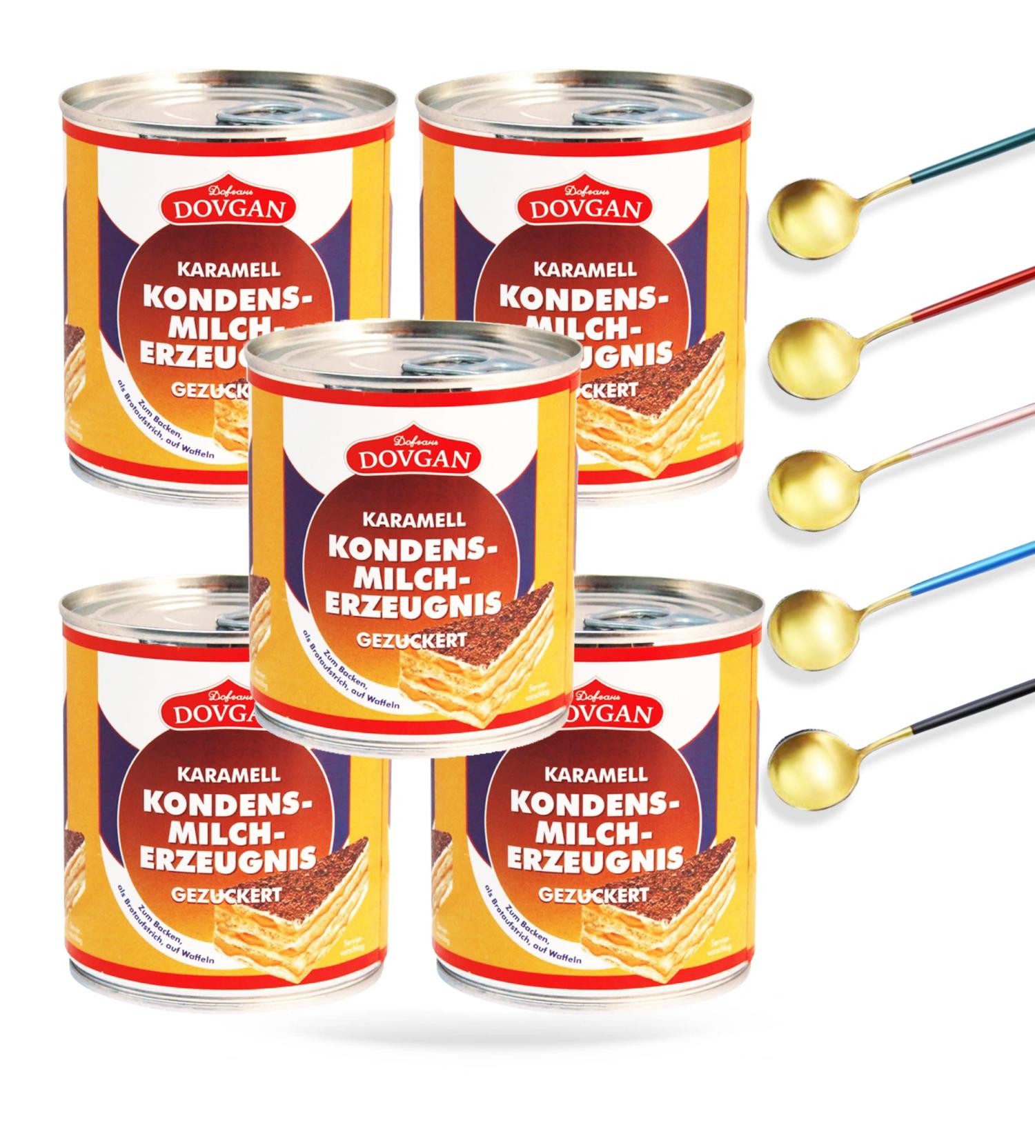 Caramel Condensed Milk Product Sweetened 5x397 g + 1 Free Spoon of Caramel 79.4 ml (Pack of 5)