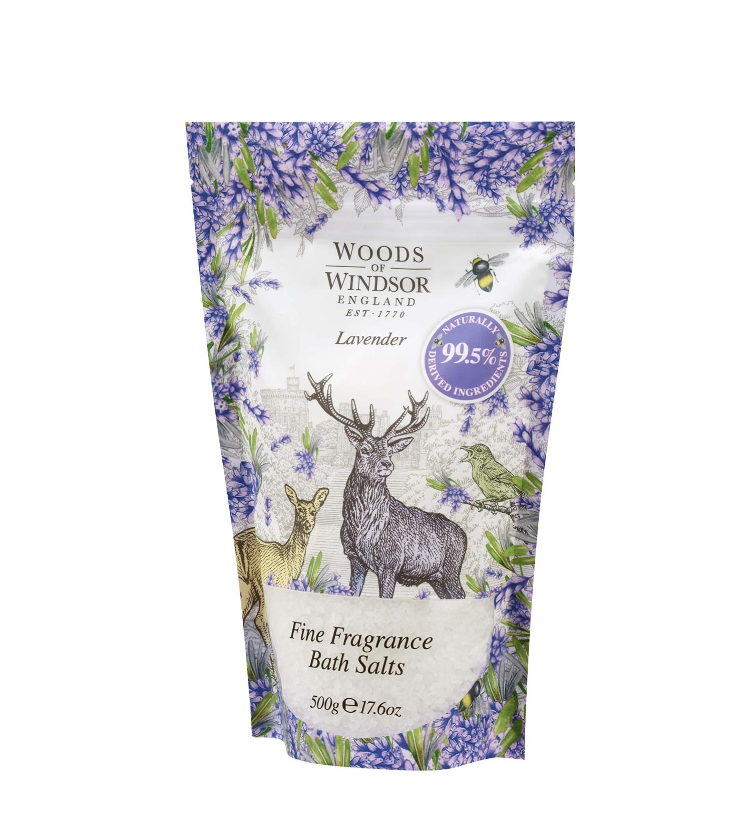 Woods of Windsor Swimming Salt Lavender 500g - Relaxing Bath Soak for Ultimate Spa Experience | International Shipping Available - Buy Online on GoSupps.com