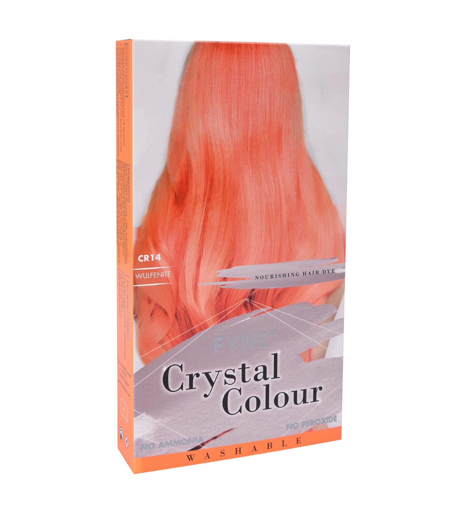 FYNE Crystal Colour Hair Dye in Apricot Wulfenite | Semi-Permanent Nice & Easy Formula for Women | Built-in Conditioner for Healthier, Shiny Hair - Buy Online on GoSupps.com