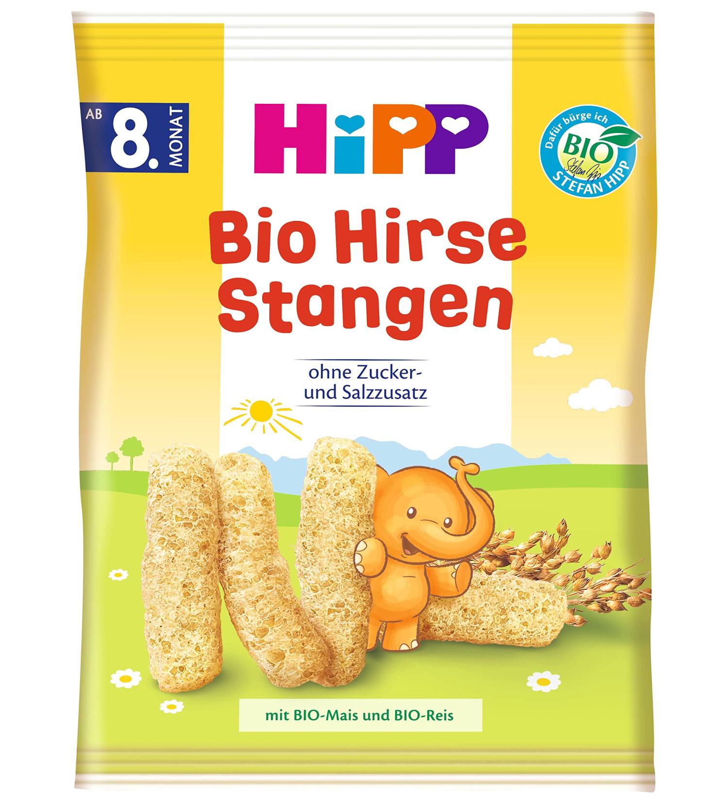 HiPP organic snack products millet sticks pack of 7 (7 x 30g)