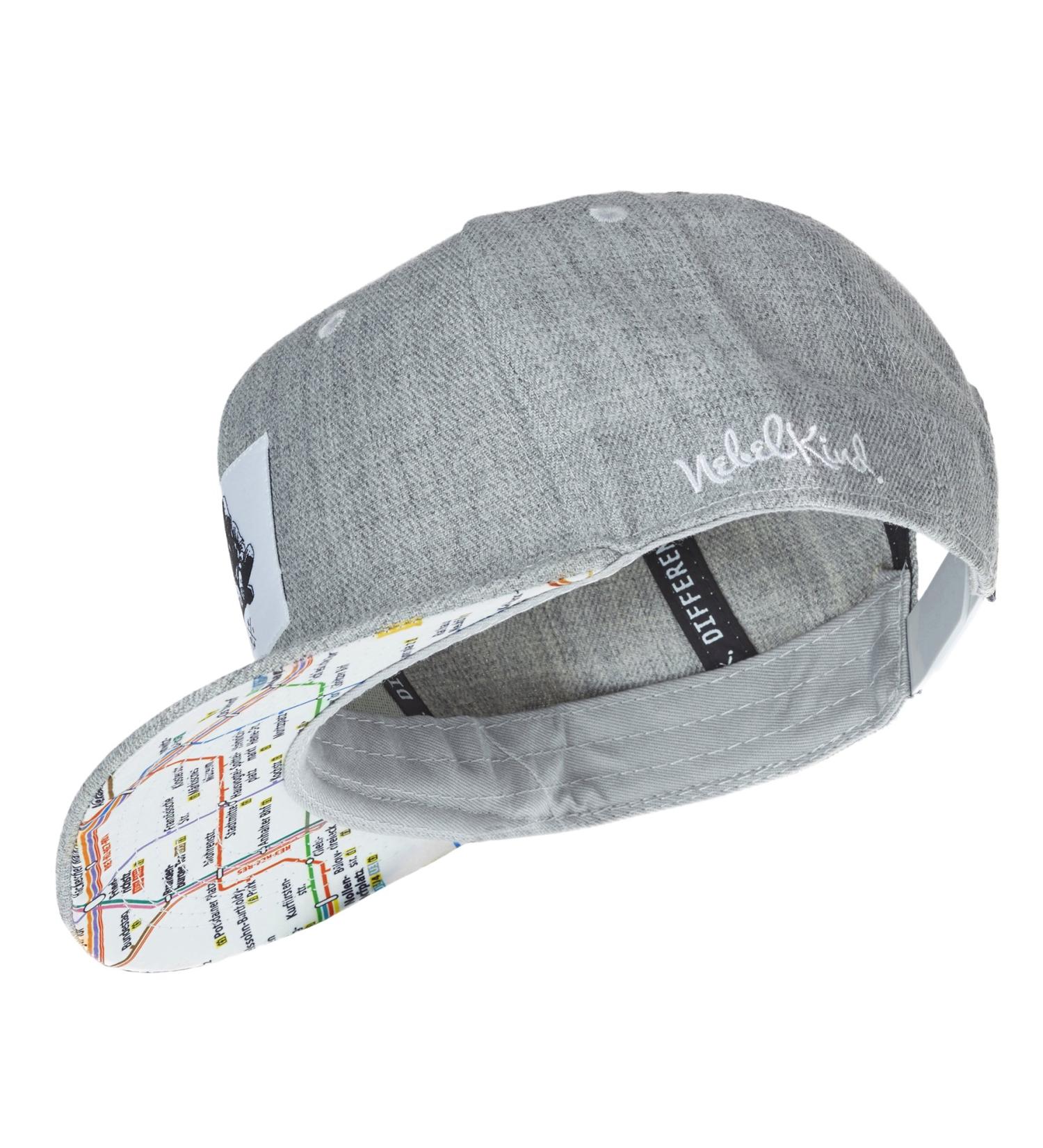 Nebelkind Snapback Cap - Adjustable Unisex Baseball Cap in Light Gray | Trendy Streetwear Style | High-Quality Berlin Network Design - Buy Online on GoSupps.com