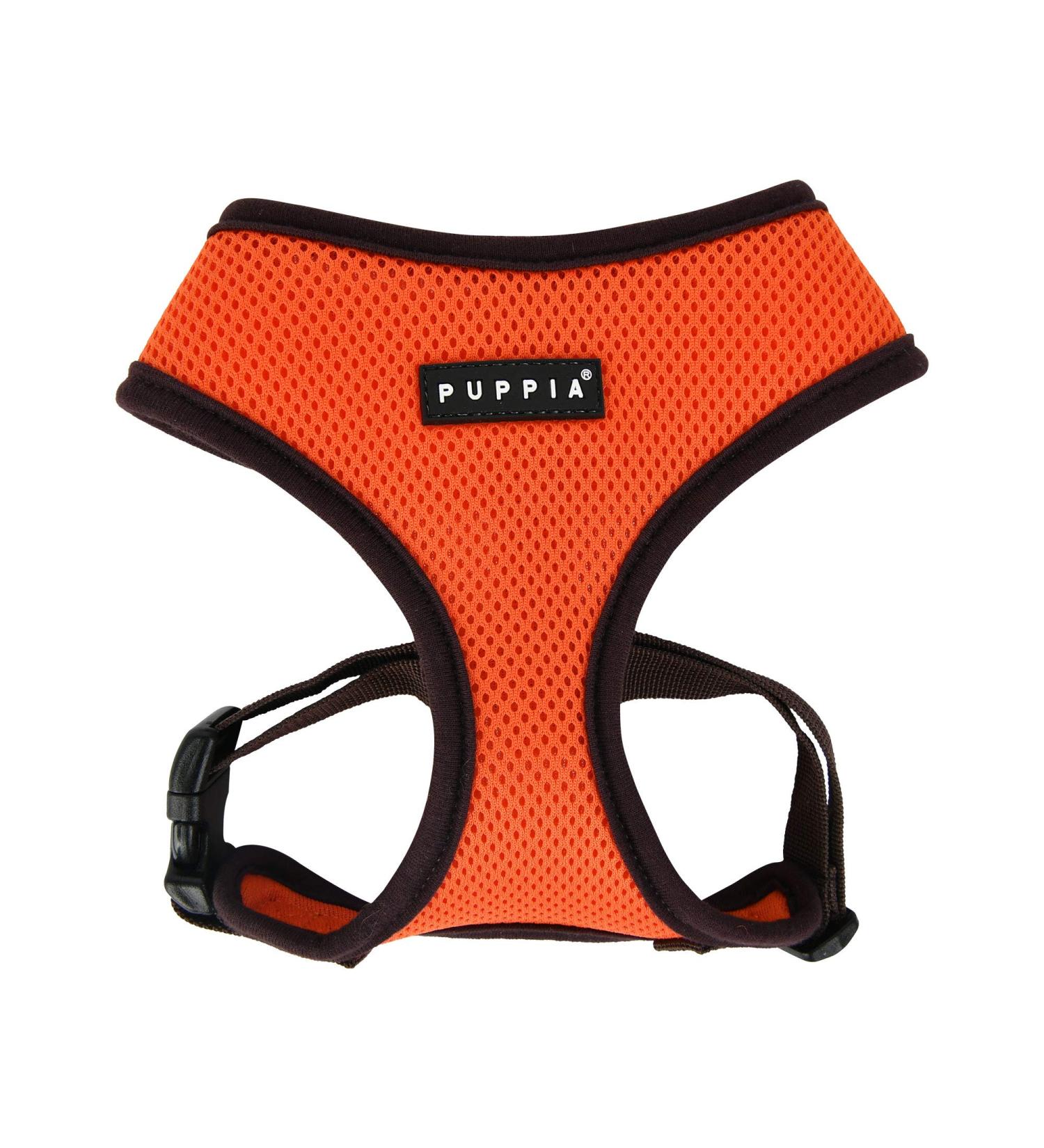 Puppia Soft Harness II - Comfortable & Adjustable Soft Dog Harness for Small & Medium Dogs - Orange - Puha1770orl - Buy Online on GoSupps.com