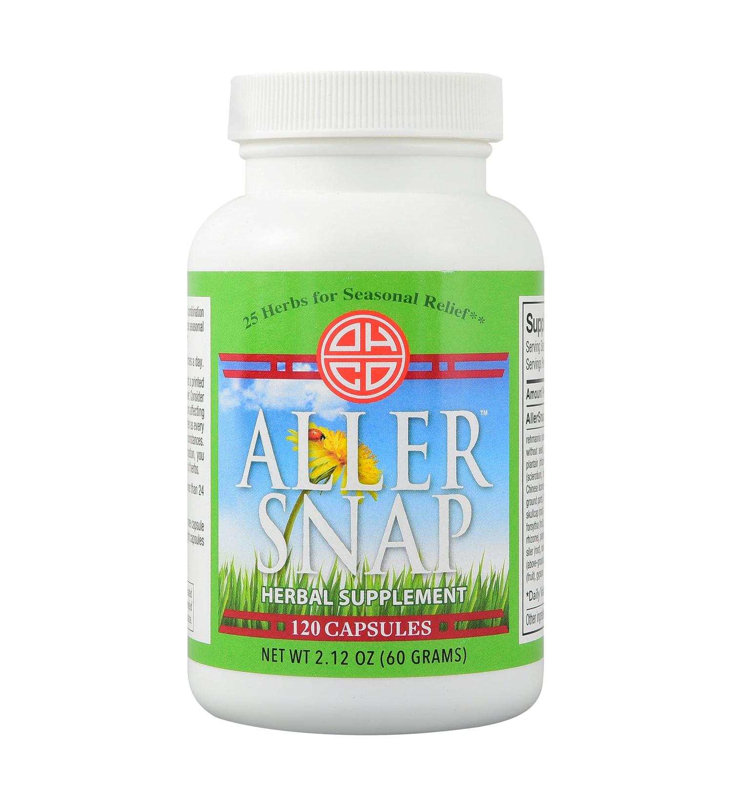 OHCO Aller Snap - Natural Chinese Herbal Supplement for Seasonal Allergy Relief - 120 Capsules - Buy Online on GoSupps.com