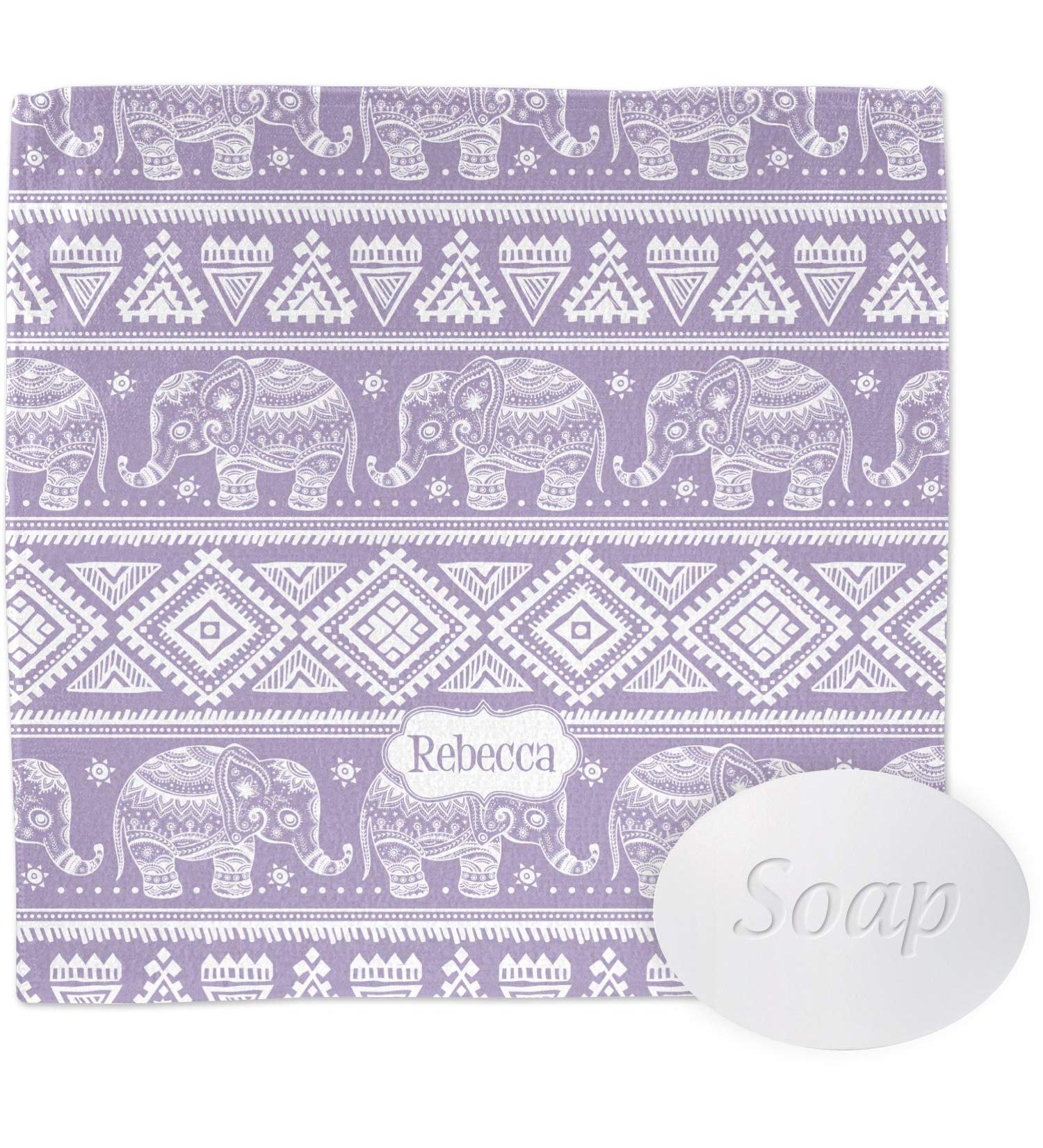 YouCustomizeIt Personalized Baby Elephant Washcloth