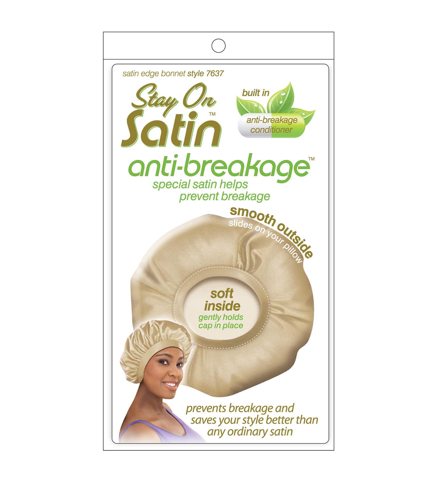 Stay on Satin Satin Edge Bonnet Style 7637 - One Size for Ultimate Hair Protection - Buy Online on GoSupps.com
