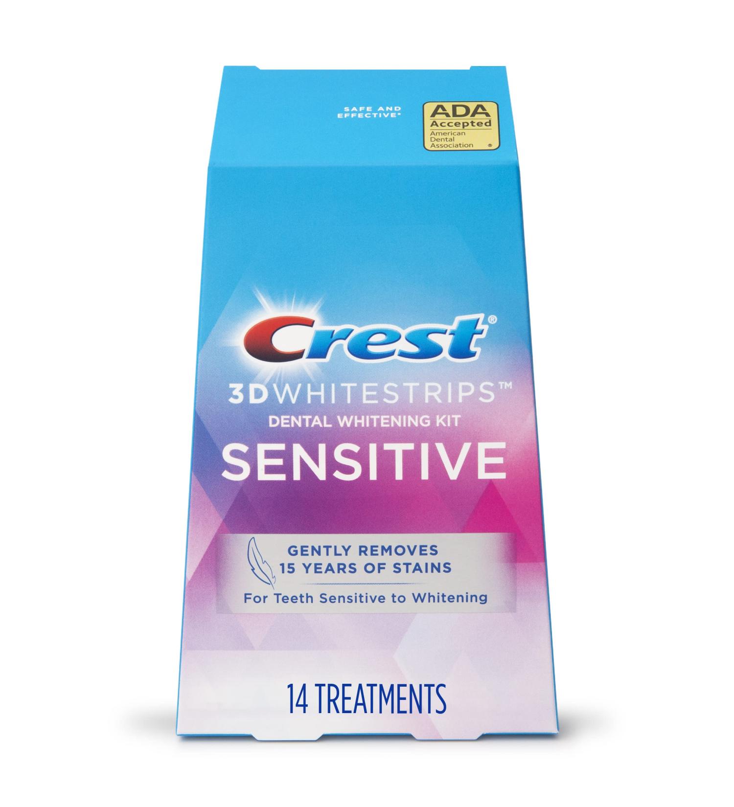 Crest 3D Whitestrips for Sensitive Teeth - 28 Strips Teeth Whitening Kit - Buy Online on GoSupps.com