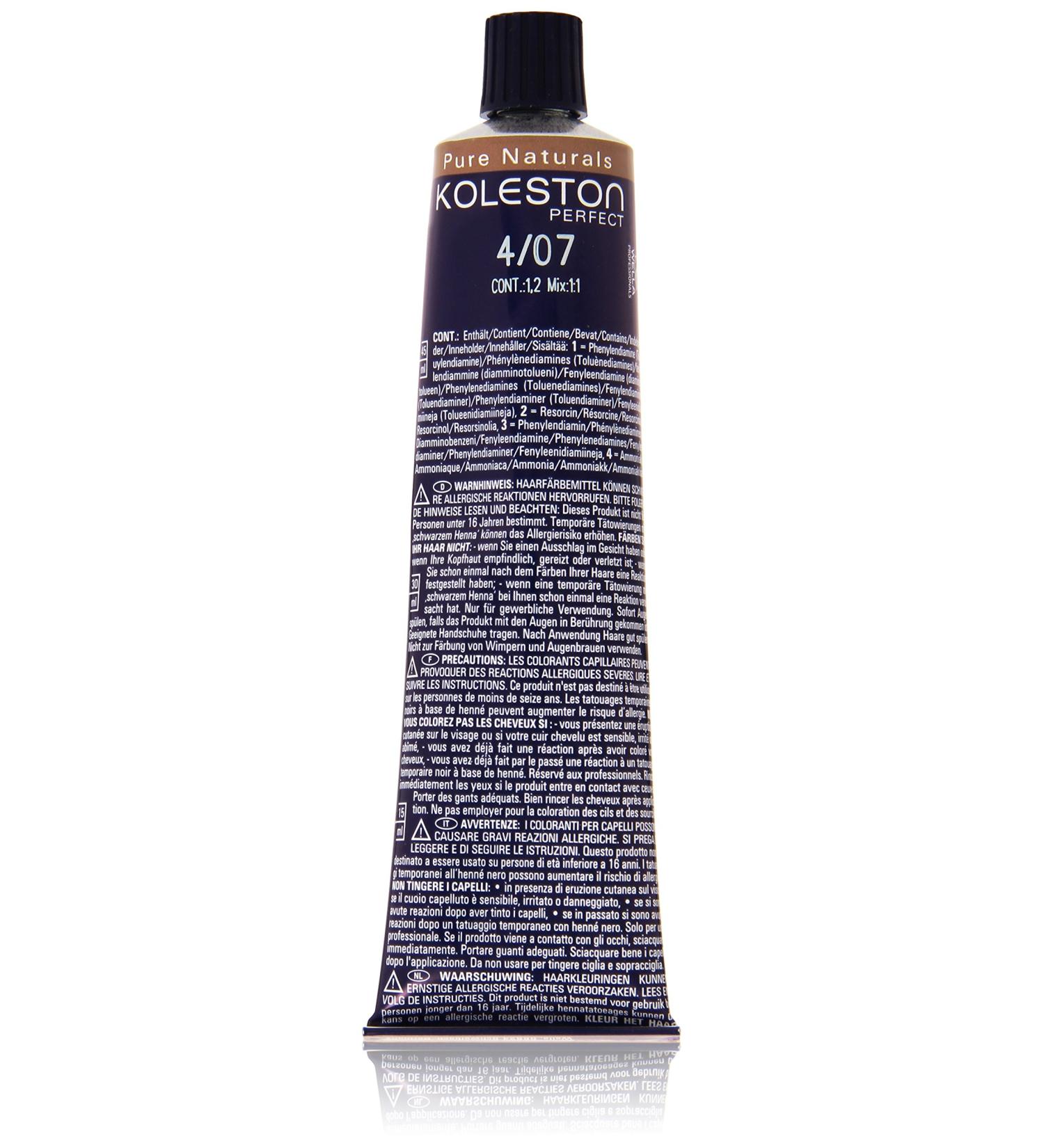 Wella Professionals Koleston Perfect 4/07 Medium Brown Natural Hair Color | 60ml Permanent Cream | International Shipping - Buy Online on GoSupps.com