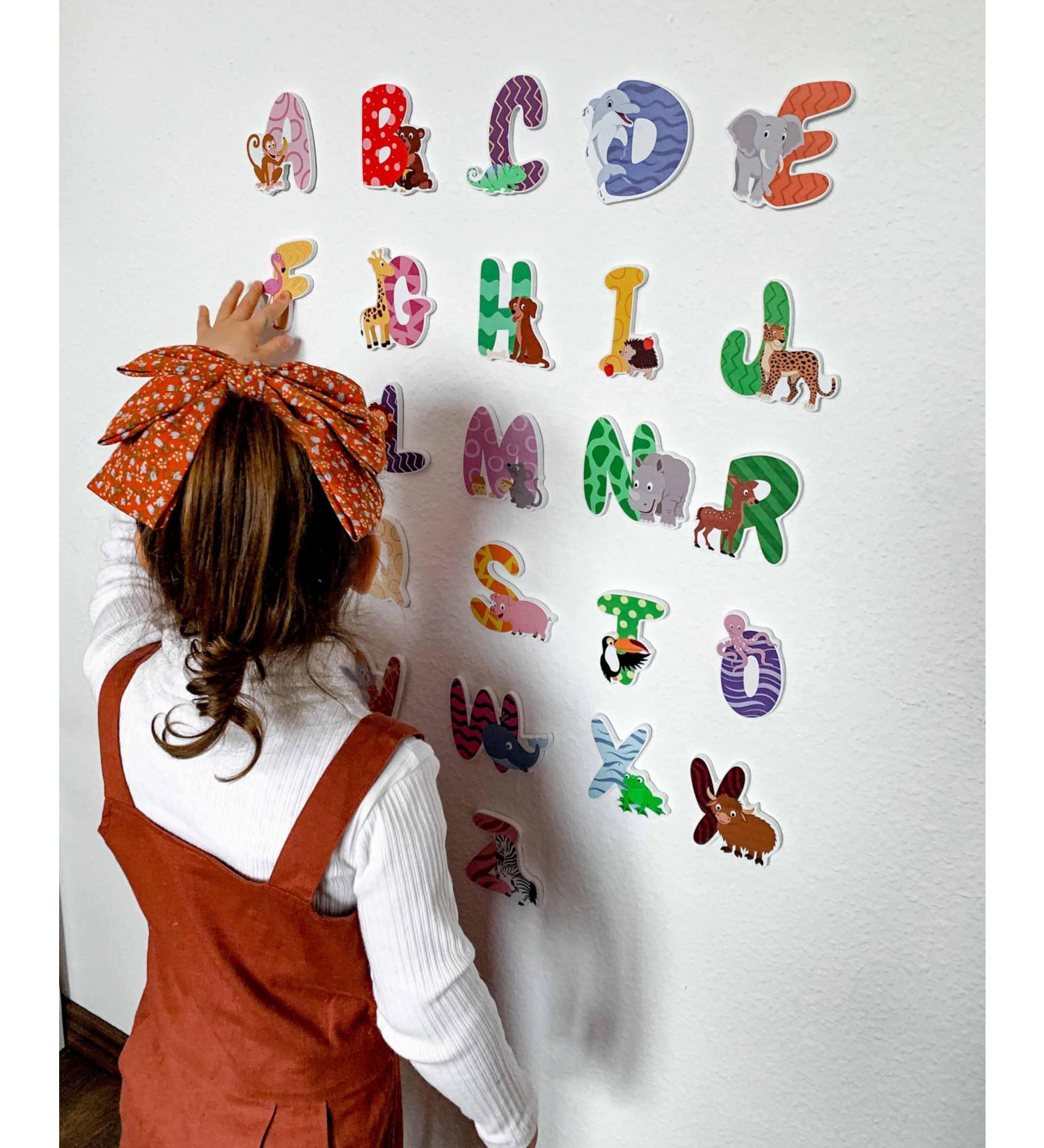 Wooden Alphabet Letters Set for Children's Room | A-Z Door Letters | Educational Name Tags & Toys | Perfect Gift for Kids - Buy Online on GoSupps.com