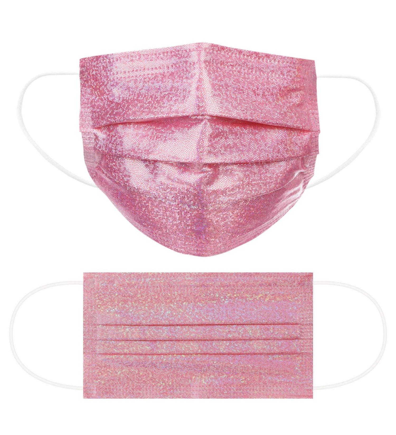 50pc Stylish Bronzing Reflective 3 Ply Disposable_Face_Mask for Men Women Use - Buy Online on GoSupps.com