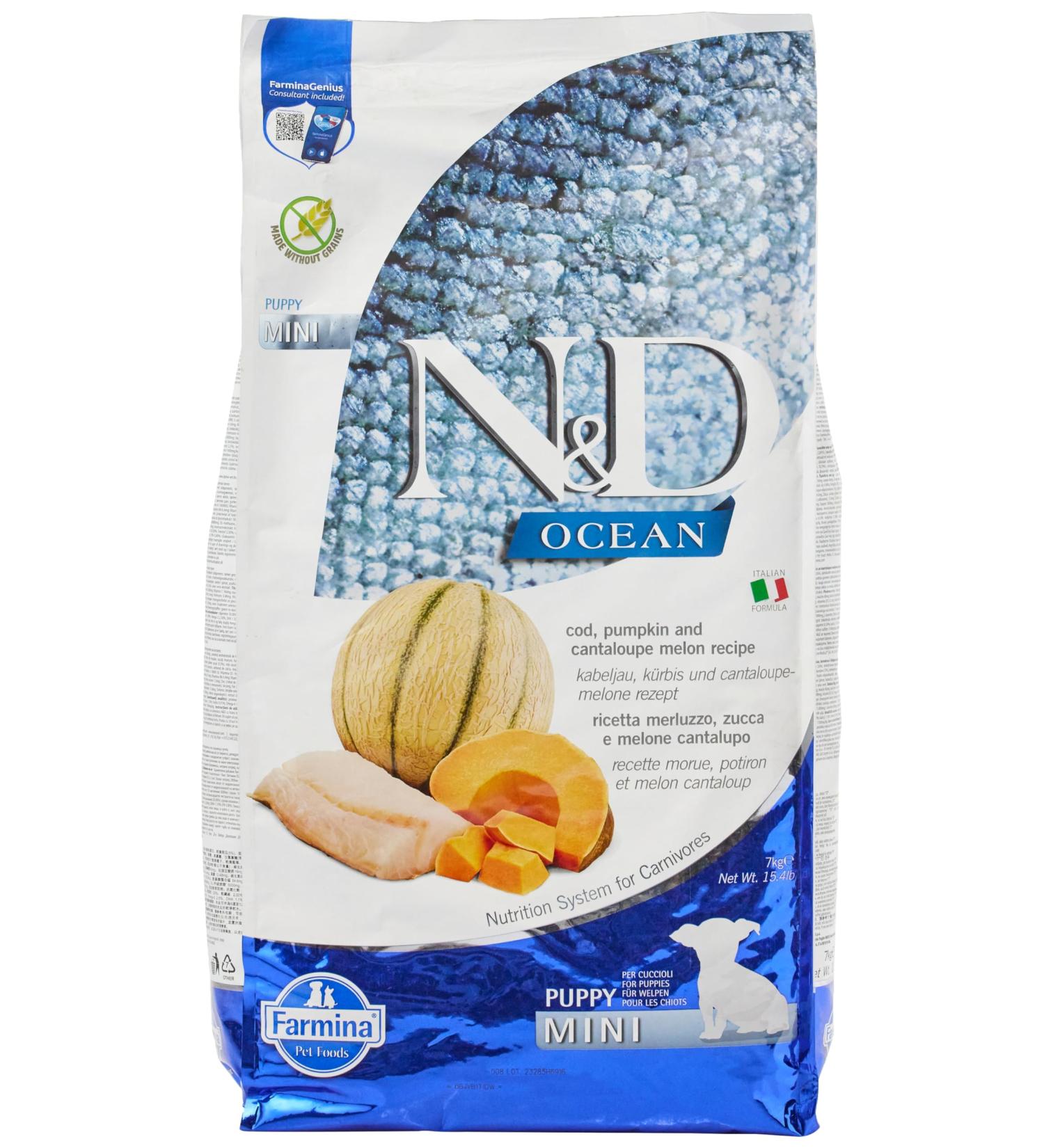 N&D Ocean Dog COD Pumpkin and Cantaloupe Melon Puppy Mini 7 KG - Buy Online on GoSupps.com