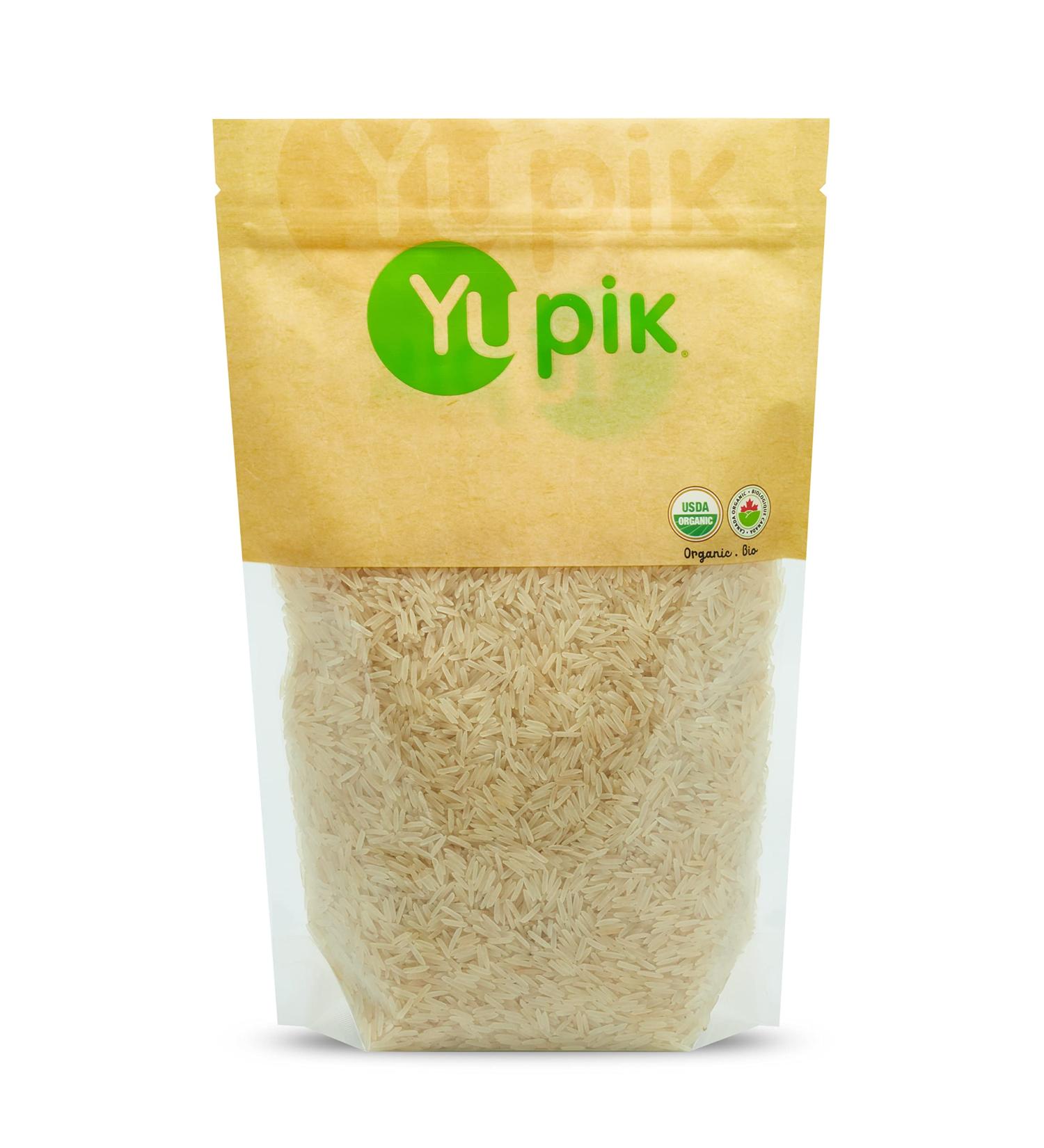 Yupik Organic Basmati Rice 1 kg Gluten-Free Non-GMO Vegan Kosher Long Grains Sugar-Free Salt-Free Fragrant Rice Easy Preparation Ideal for Recipes Side Dishes Salads & More 1.0 kg (Pack of 1) - Buy Online on GoSupps.com